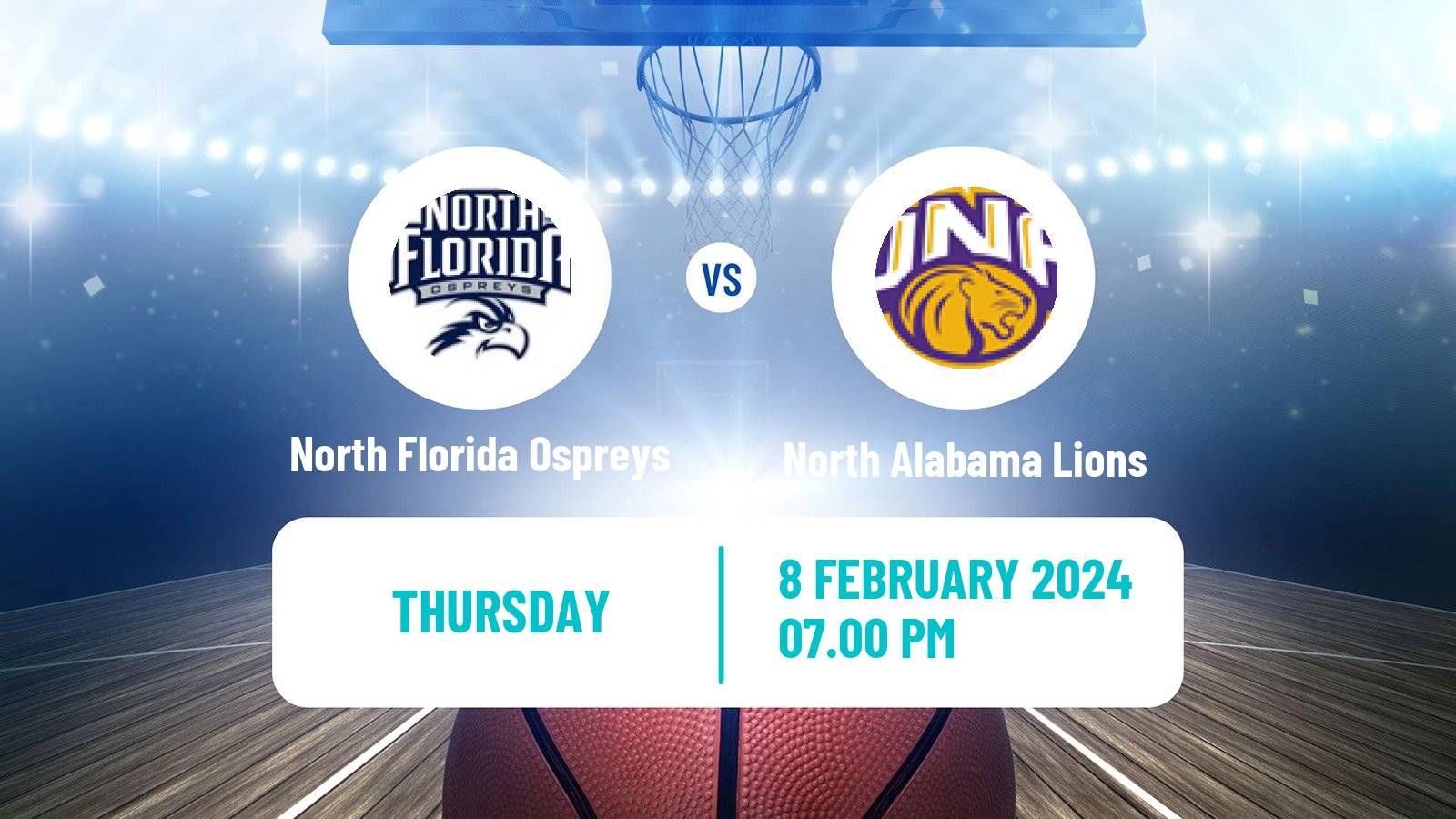 Basketball NCAA College Basketball North Florida Ospreys - North Alabama Lions