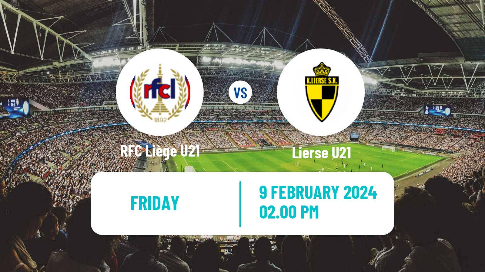 Soccer Belgian Pro League U21 RFC Liège U21 - Lierse U21