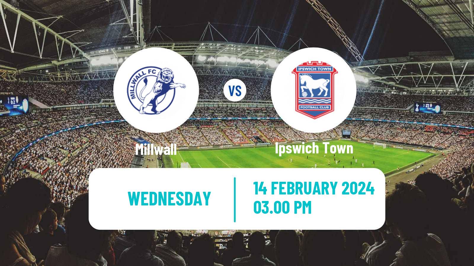 Soccer English League Championship Millwall - Ipswich Town