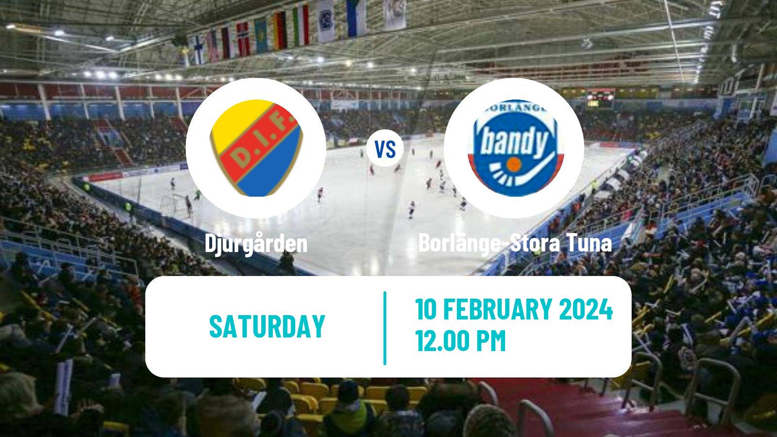 Bandy Swedish Allsvenskan Bandy Djurgården - Borlänge-Stora Tuna