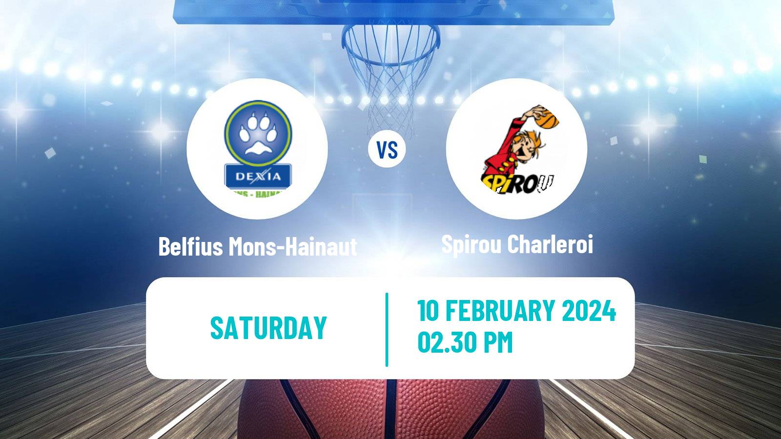Basketball BNXT League Belfius Mons-Hainaut - Spirou Charleroi