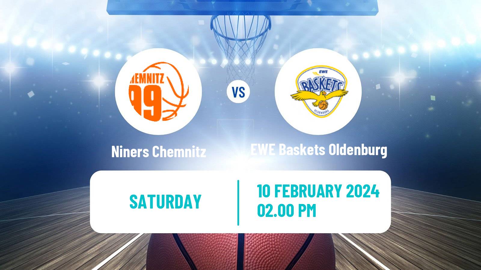 Basketball German BBL Niners Chemnitz - EWE Baskets Oldenburg