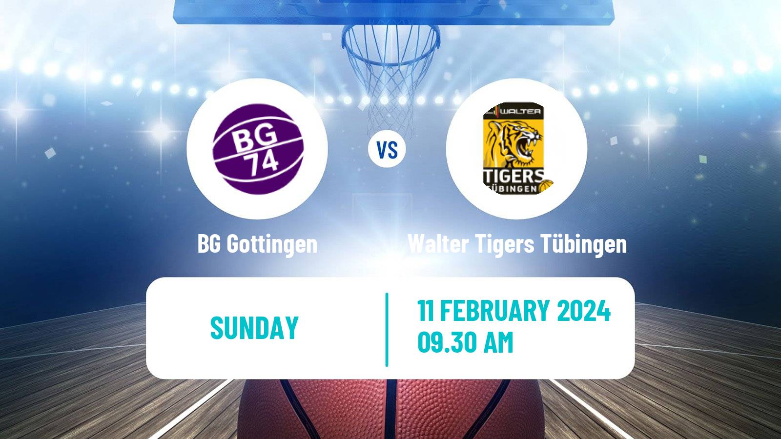 Basketball German BBL BG Göttingen - Walter Tigers Tübingen