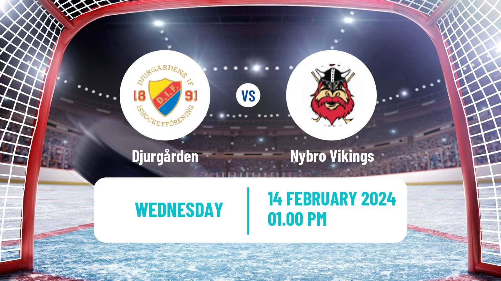 Hockey Swedish Hockey Allsvenskan Djurgården - Nybro Vikings