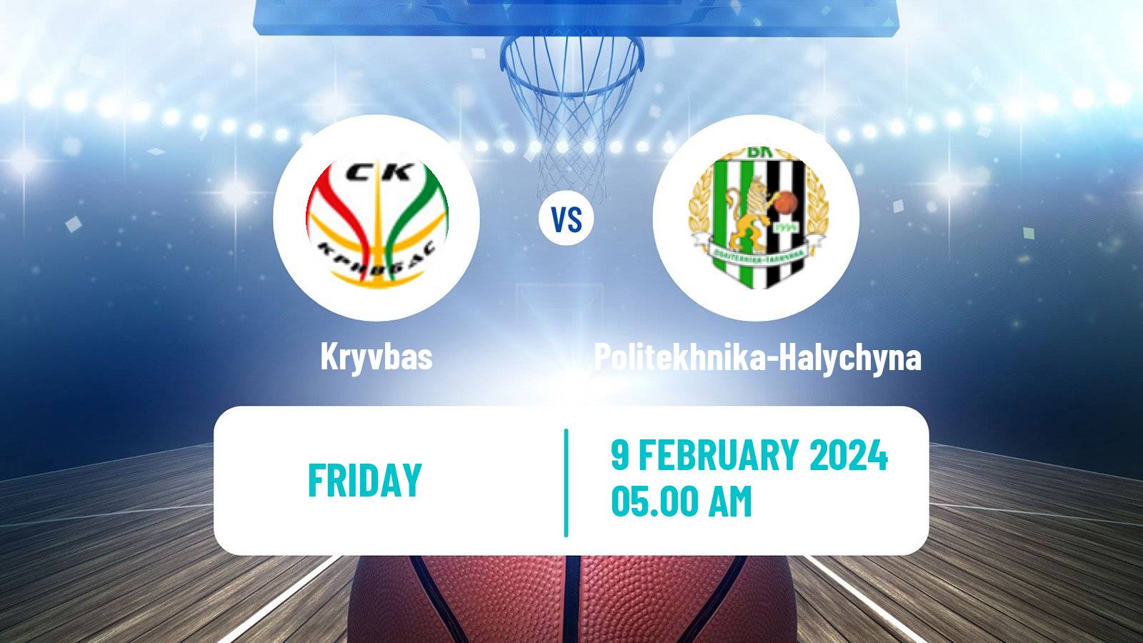 Basketball Ukrainian FBU Super League Kryvbas - Politekhnika-Halychyna