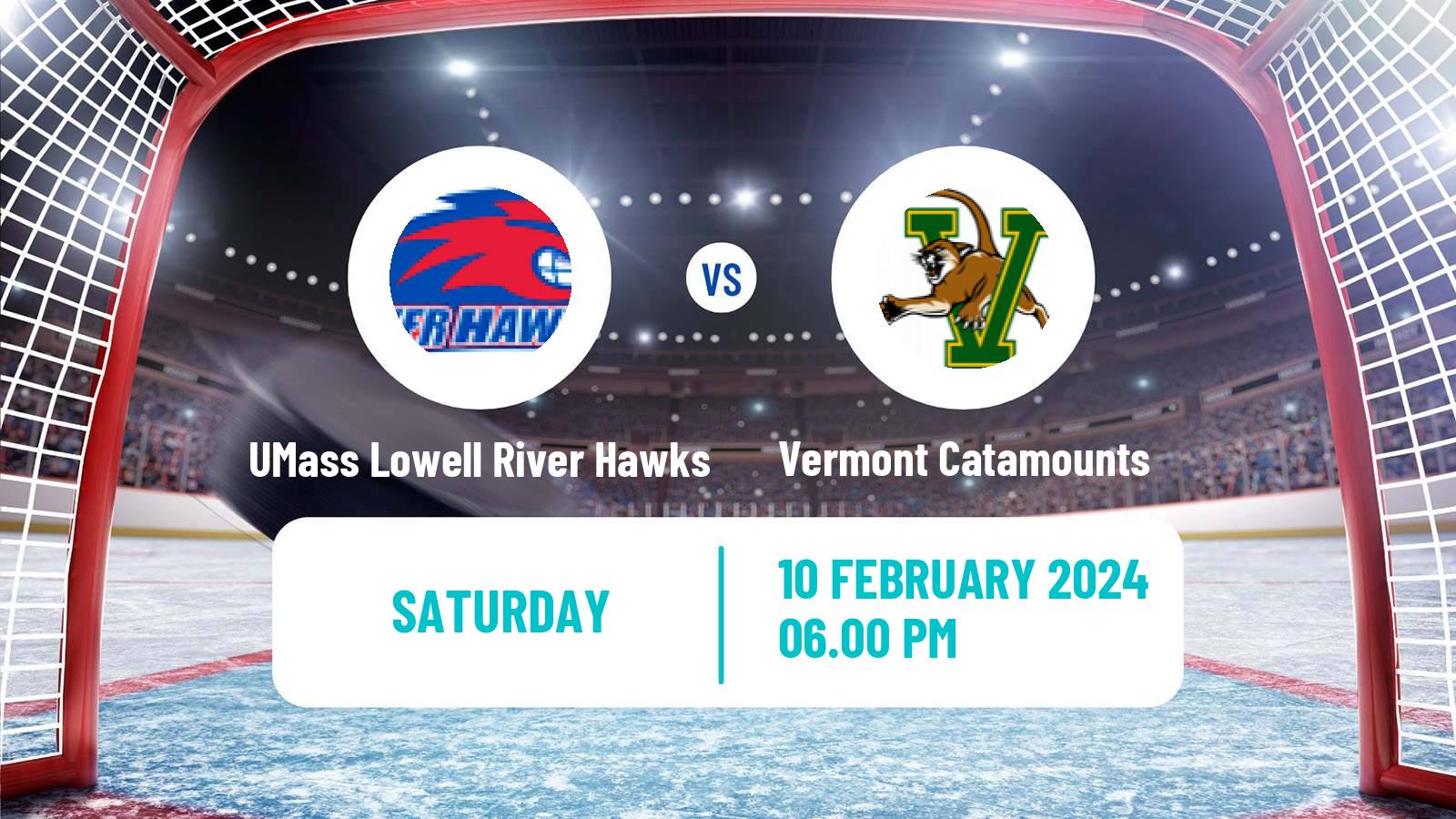 Hockey NCAA Hockey UMass Lowell River Hawks - Vermont Catamounts