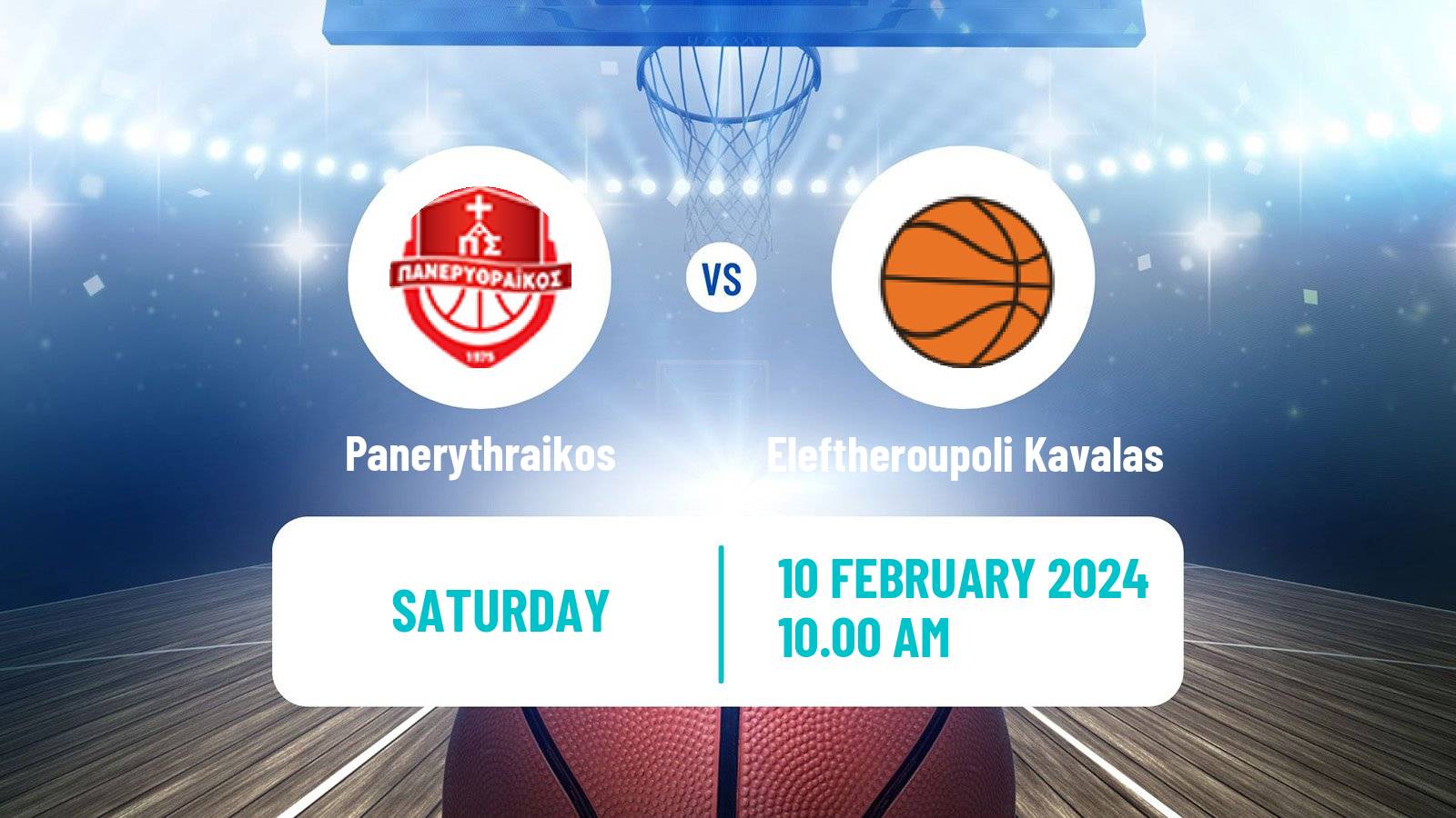 Basketball Greek Elite League Basketball Panerythraikos - Eleftheroupoli Kavalas