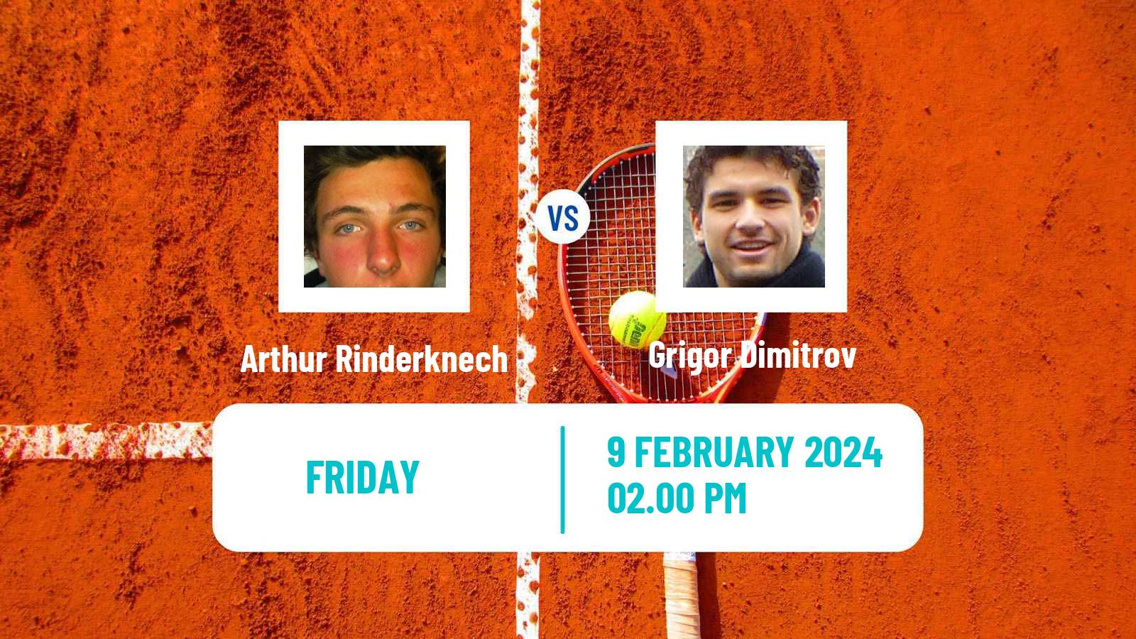 Tennis ATP Marseille Arthur Rinderknech - Grigor Dimitrov