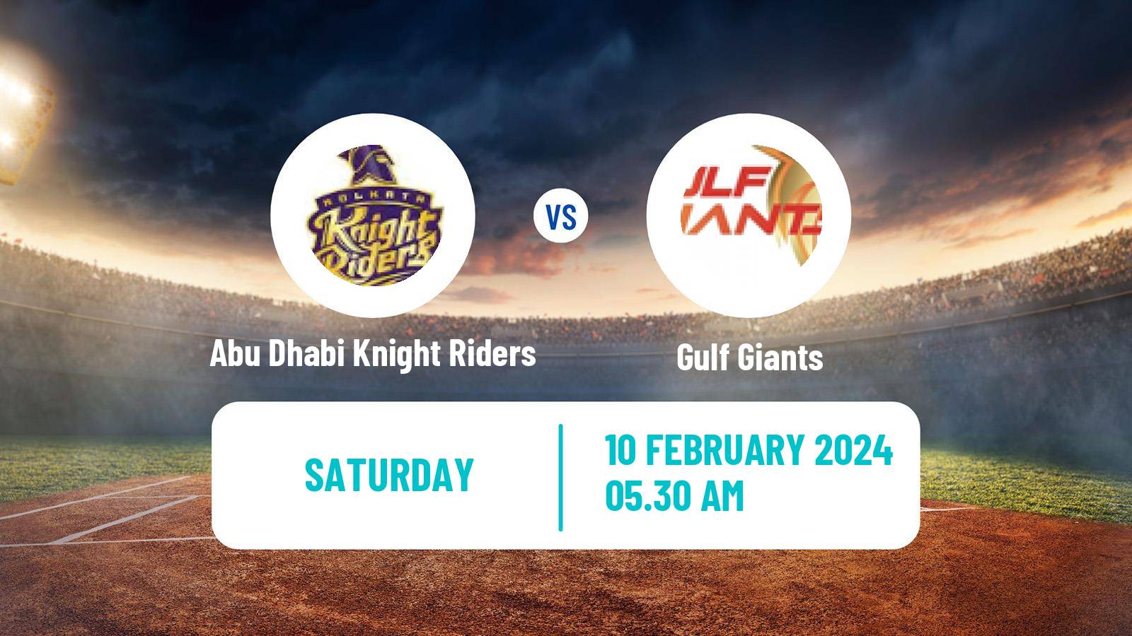 Cricket International League T20 Abu Dhabi Knight Riders - Gulf Giants