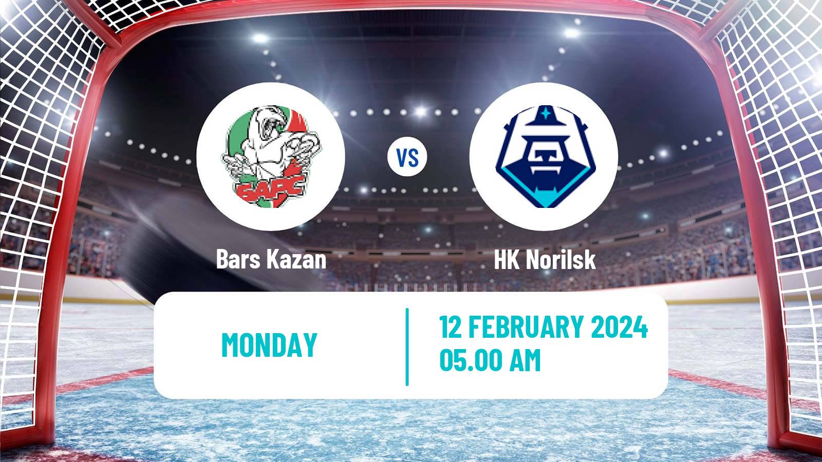Hockey VHL Bars Kazan - Norilsk