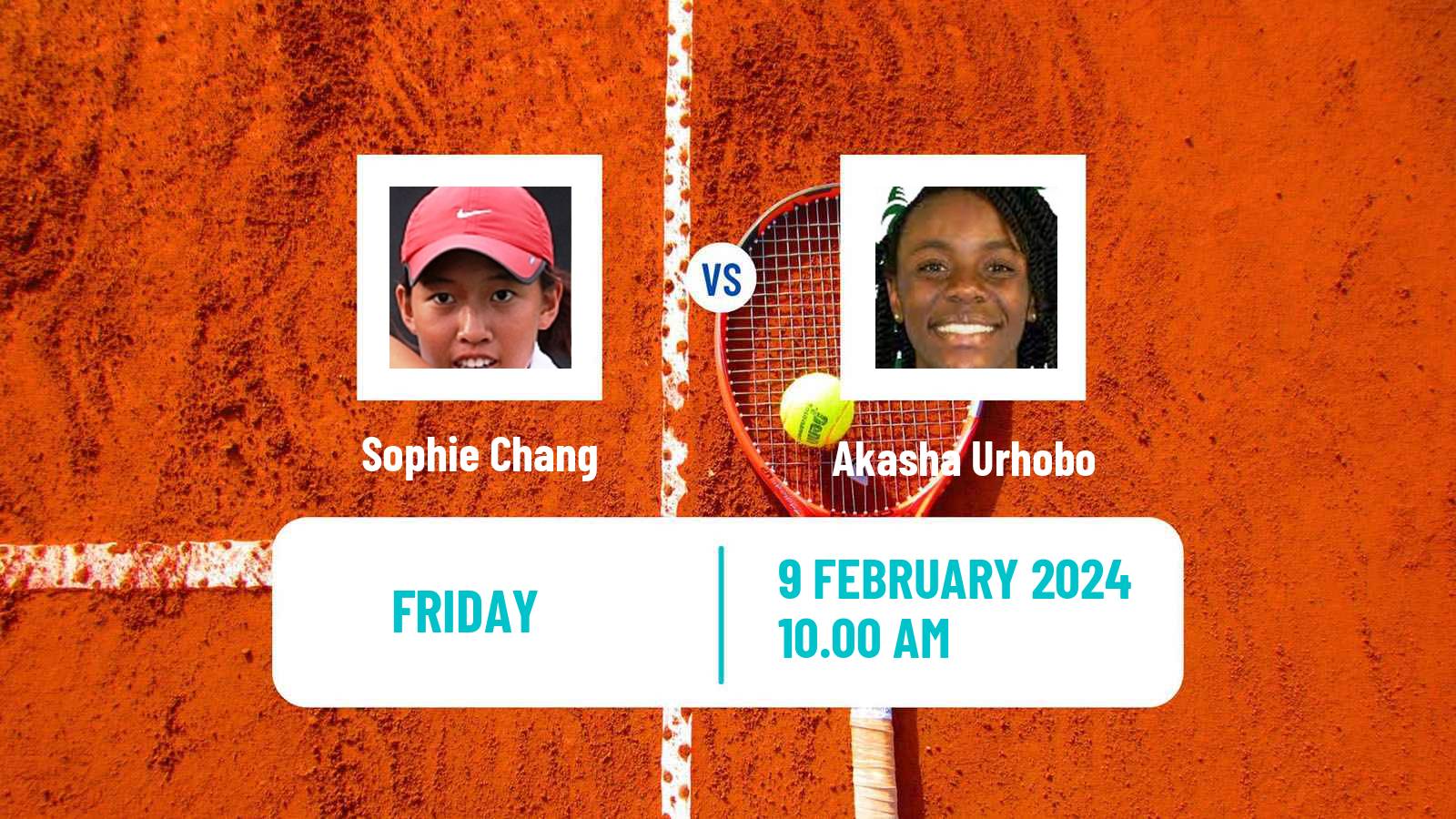 Tennis ITF W35 Wesley Chapel Fl Women Sophie Chang - Akasha Urhobo
