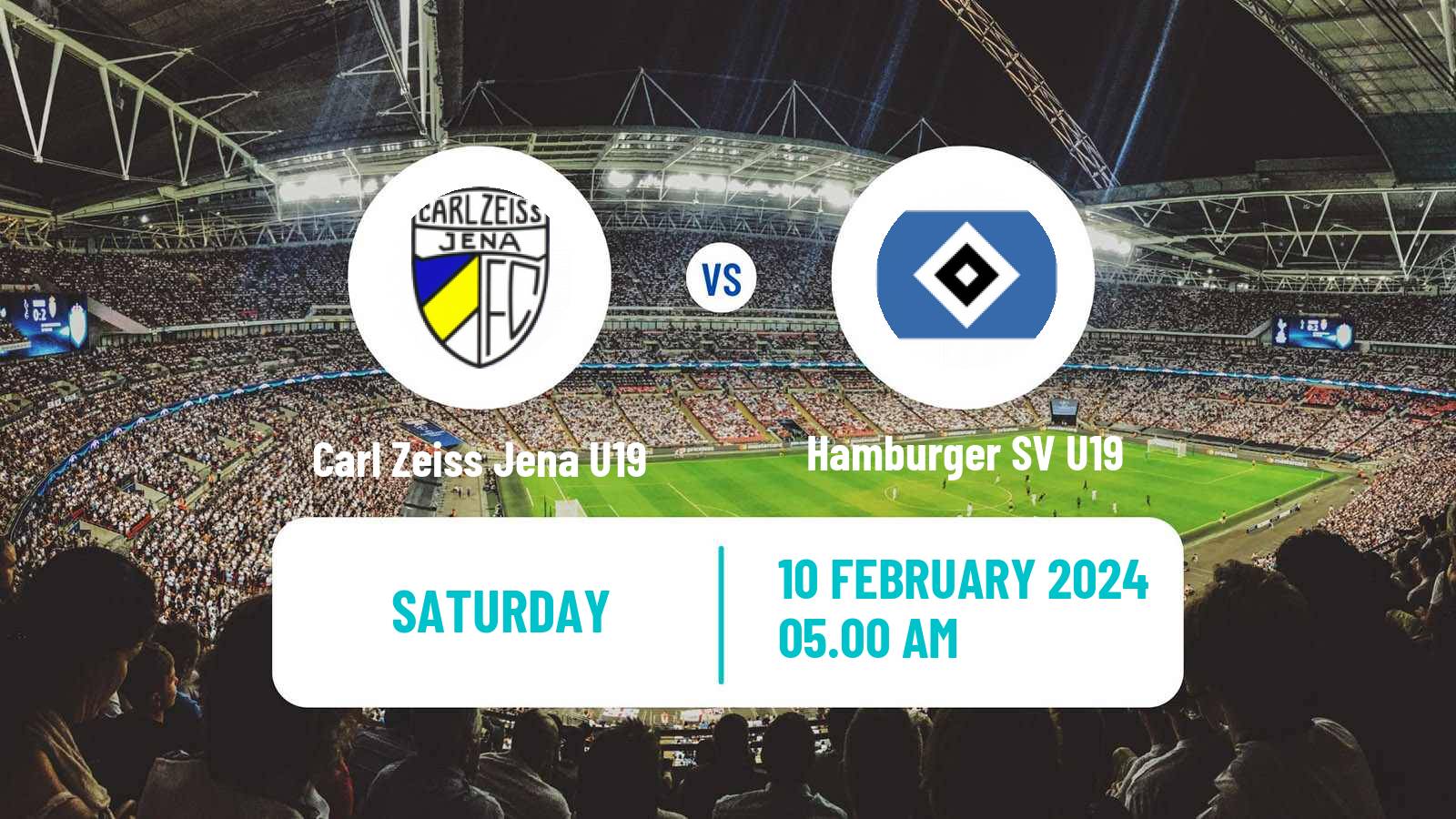 Soccer German Junioren Bundesliga North Carl Zeiss Jena U19 - Hamburger SV U19