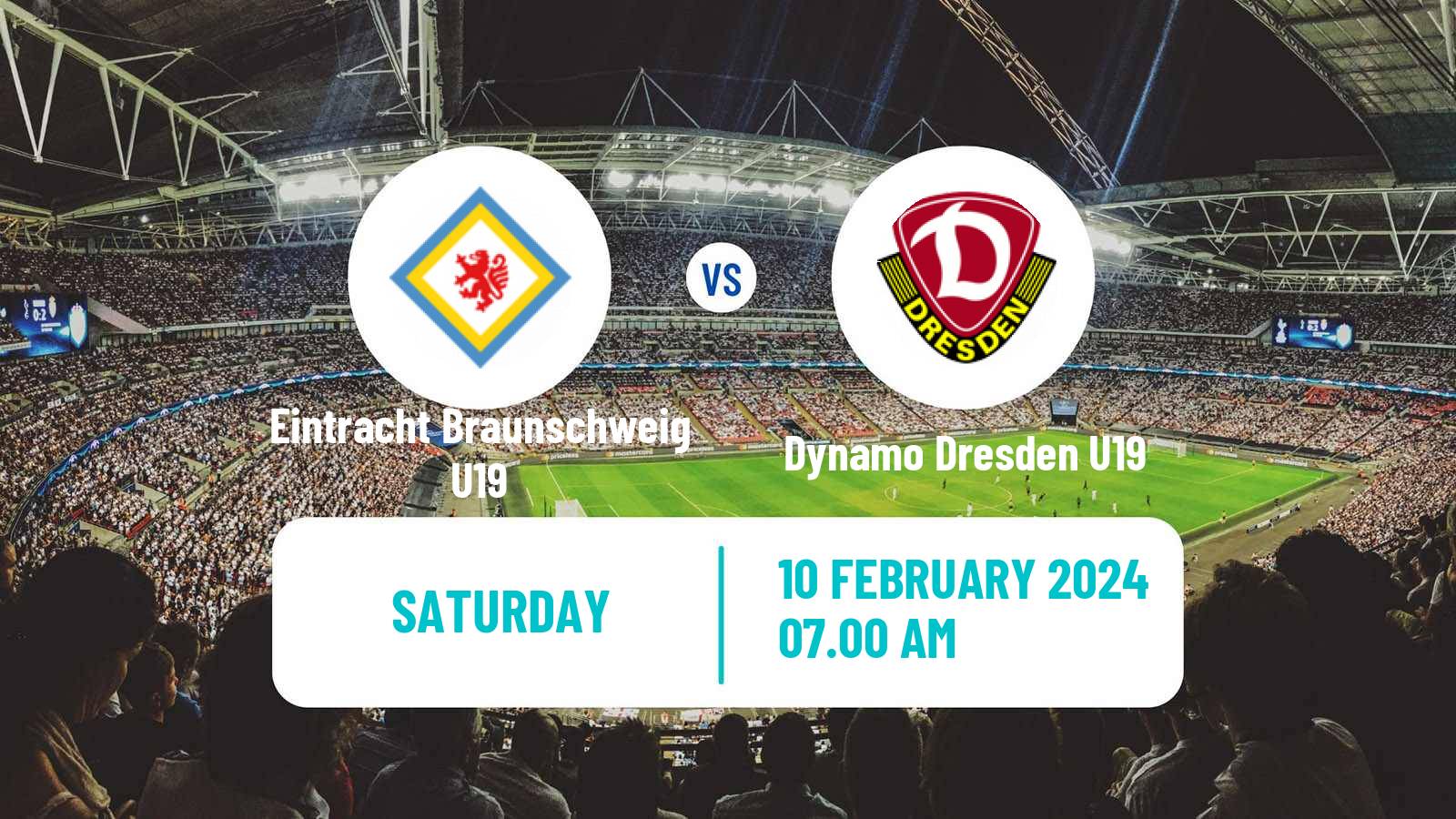 Soccer German Junioren Bundesliga North Eintracht Braunschweig U19 - Dynamo Dresden U19