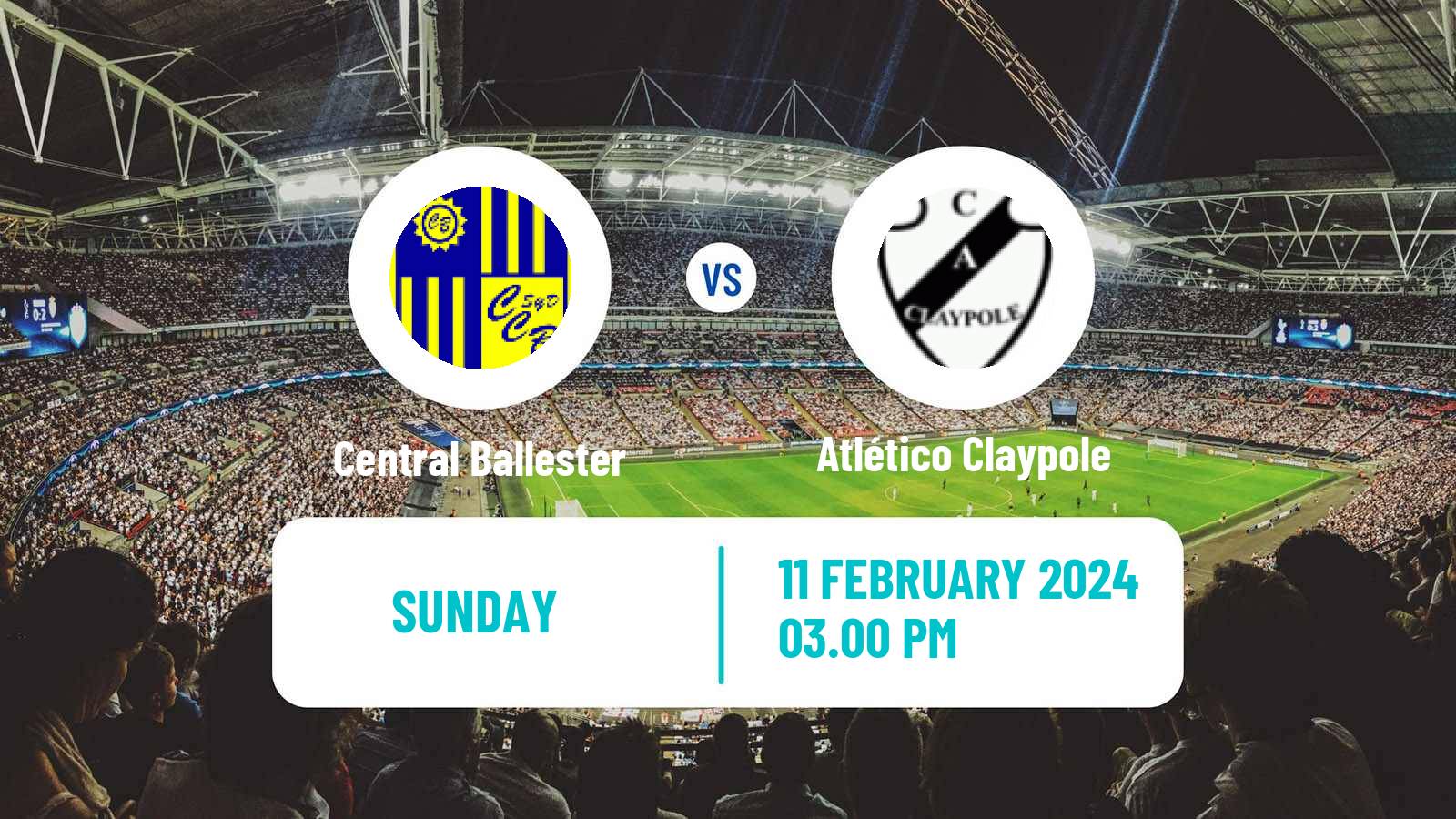 Soccer Argentinian Primera C Central Ballester - Atlético Claypole