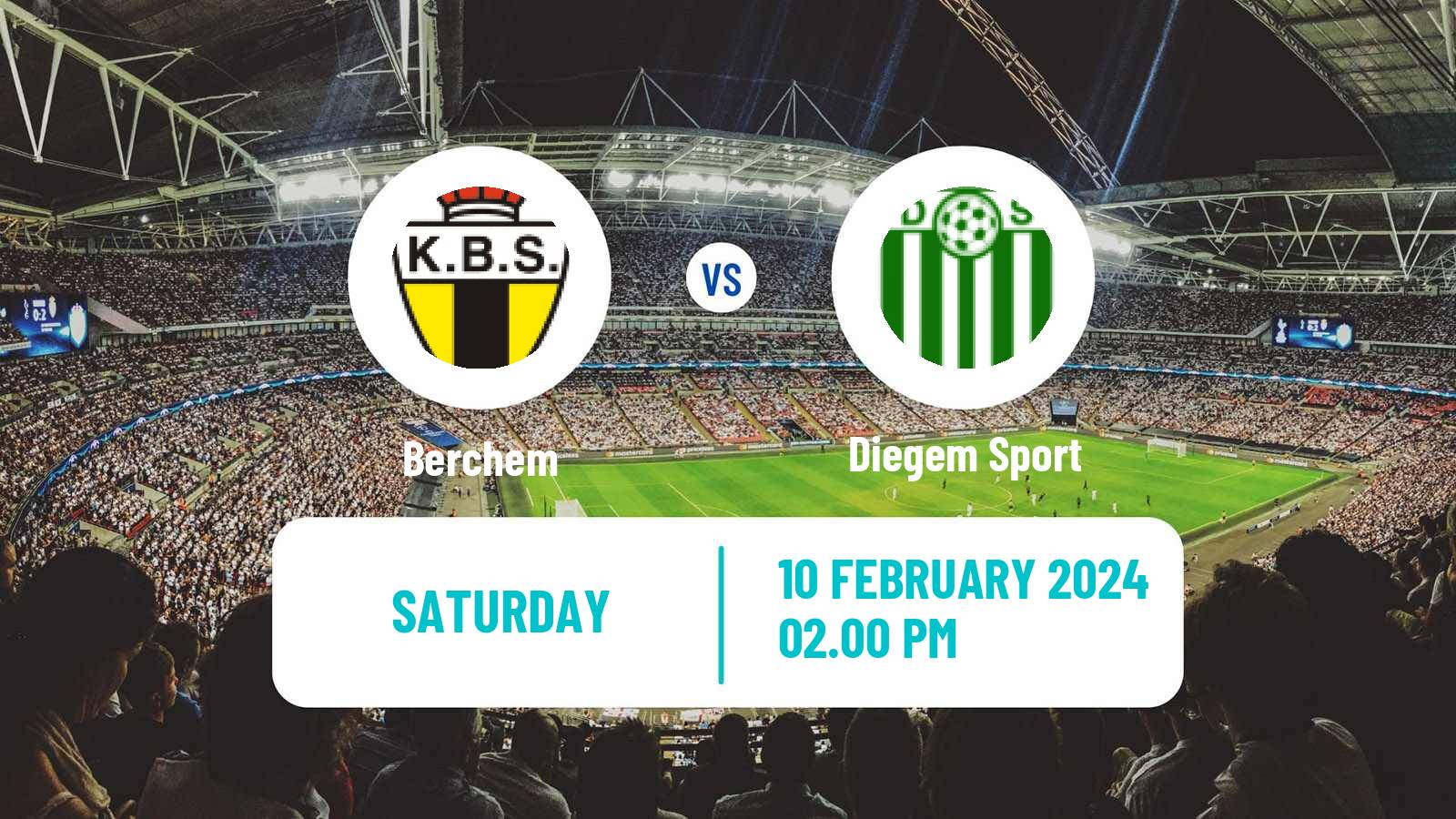 Soccer Belgian Second Amateur Division Group B Berchem - Diegem Sport