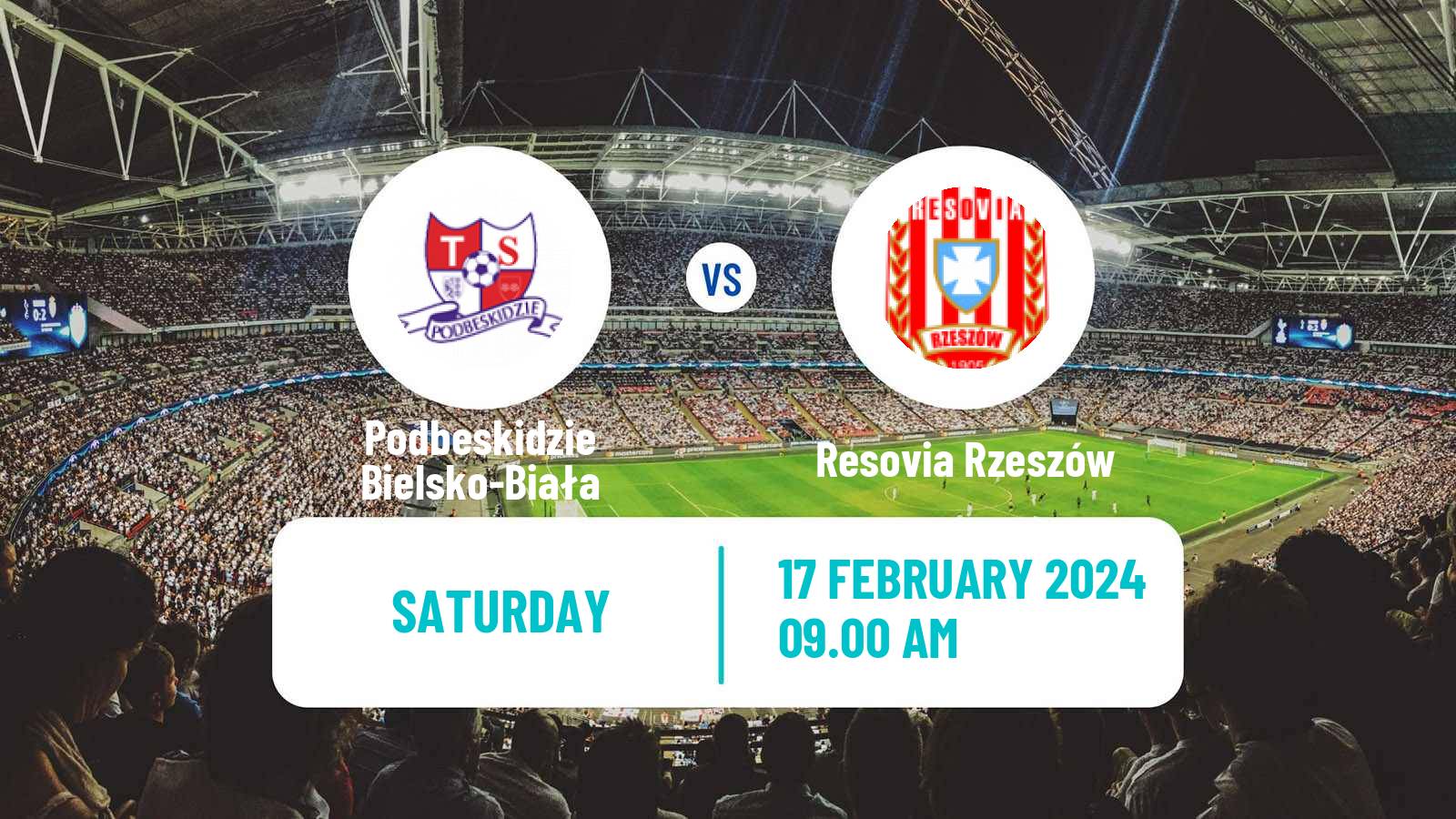 Soccer Polish Division 1 Podbeskidzie Bielsko-Biała - Resovia Rzeszów