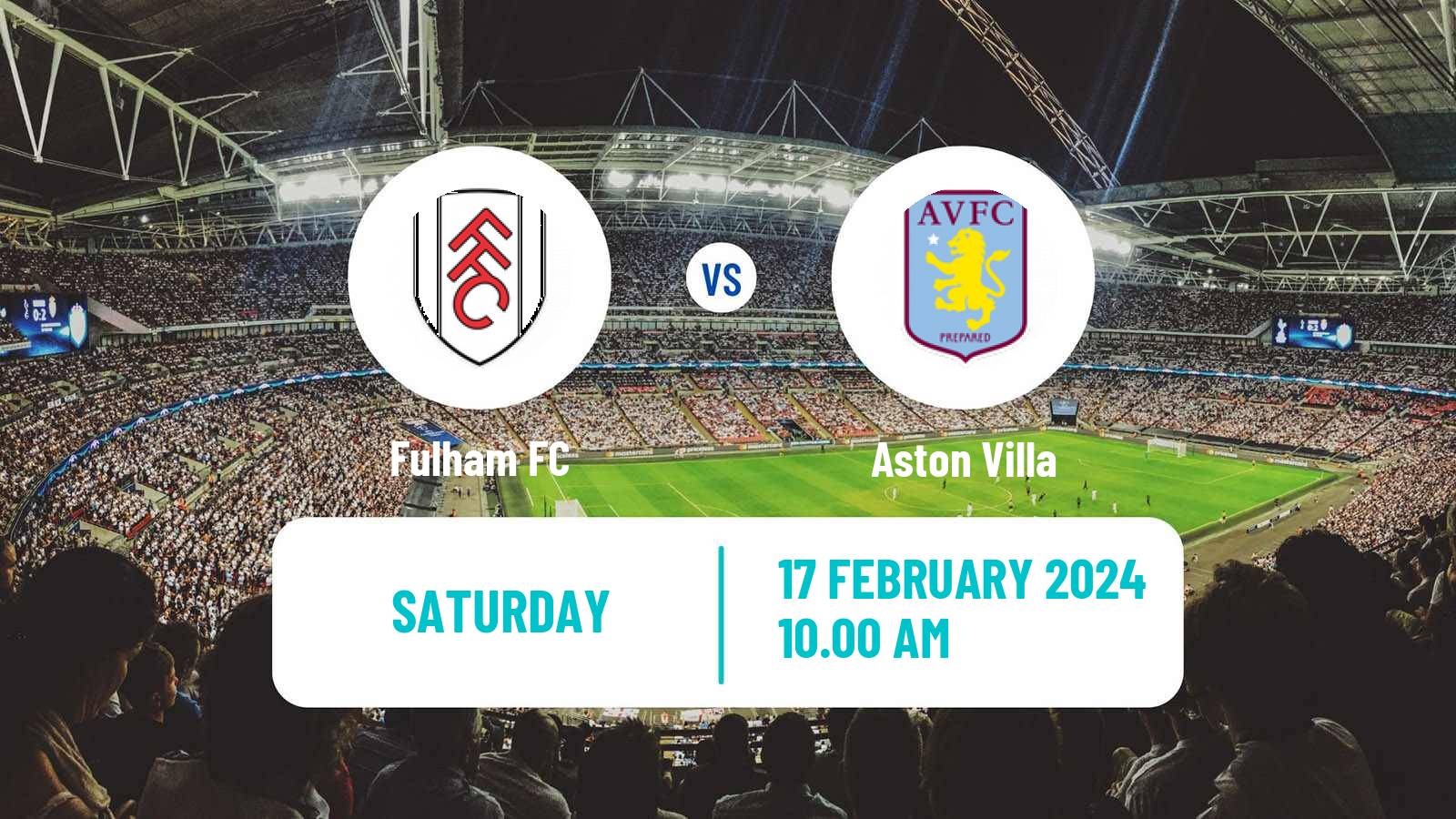 Soccer English Premier League Fulham - Aston Villa