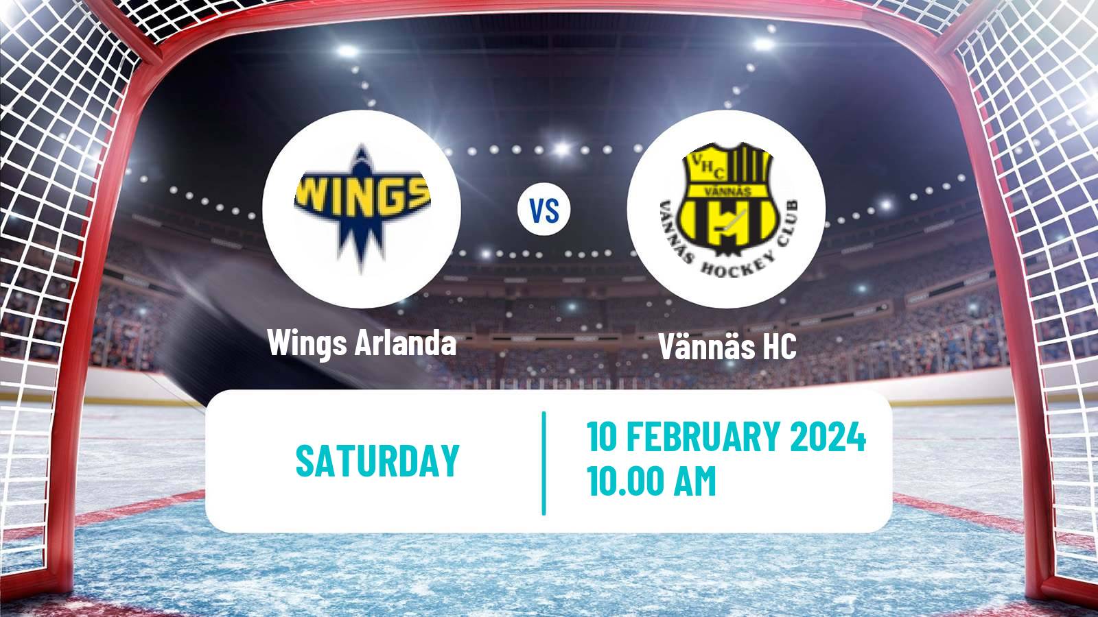 Hockey Swedish HockeyEttan Norra Var Wings Arlanda - Vännäs