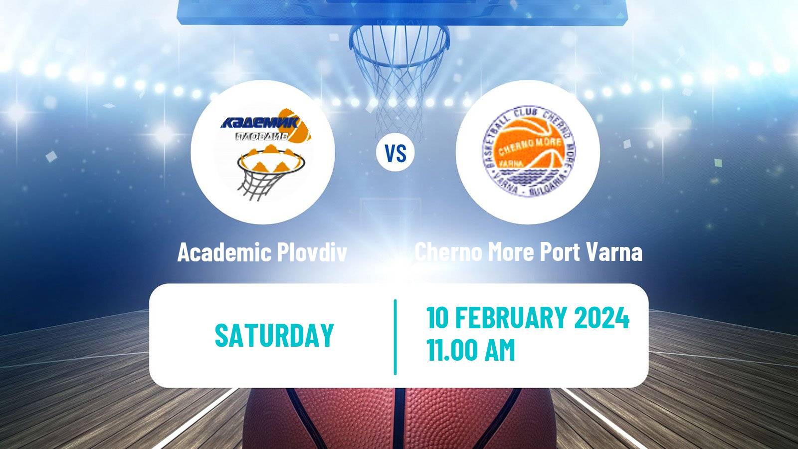 Basketball Bulgarian NBL Academic Plovdiv - Cherno More Port Varna