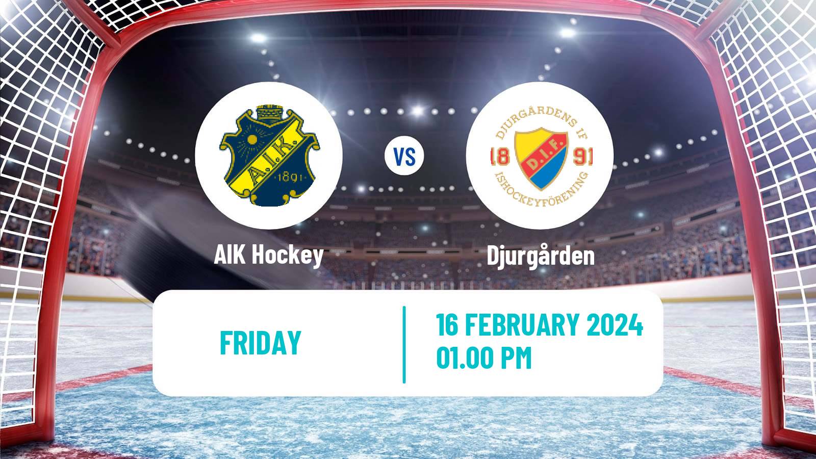 Hockey Swedish Hockey Allsvenskan AIK - Djurgården