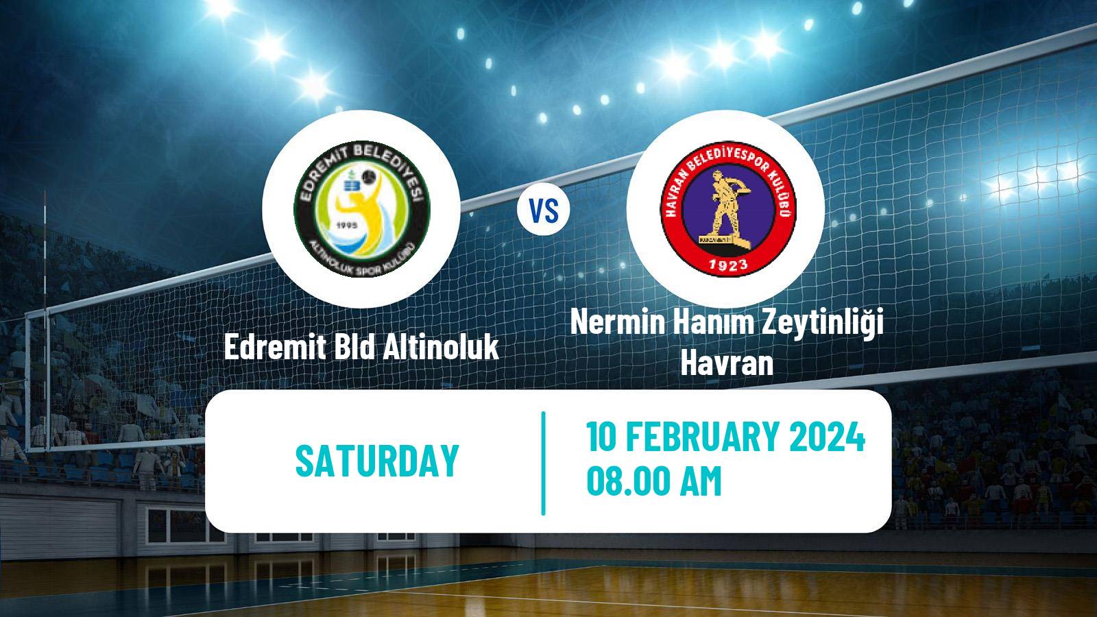 Volleyball Turkish 1 Ligi Volleyball Women Edremit Bld Altinoluk - Nermin Hanım Zeytinliği Havran