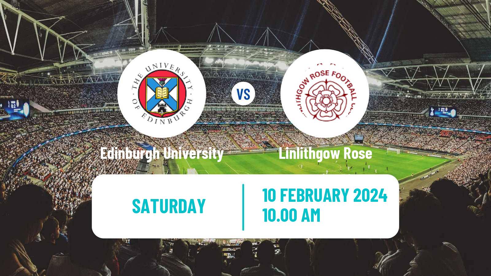 Soccer Scottish Lowland League Edinburgh University - Linlithgow Rose