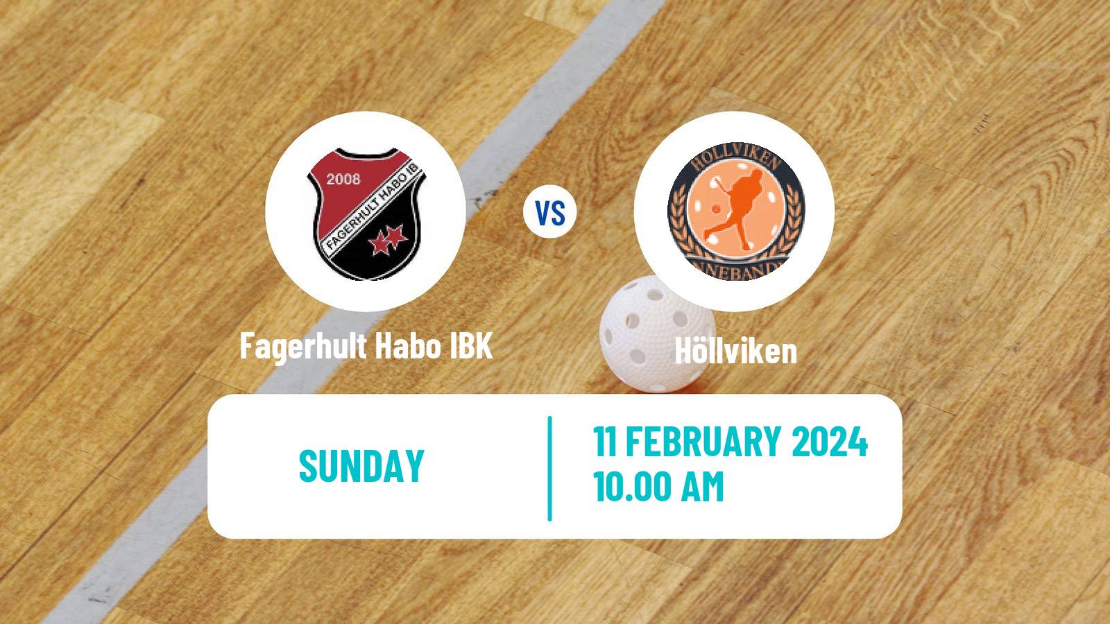 Floorball Swedish Allsvenskan Södra Floorball Fagerhult Habo IBK - Höllviken