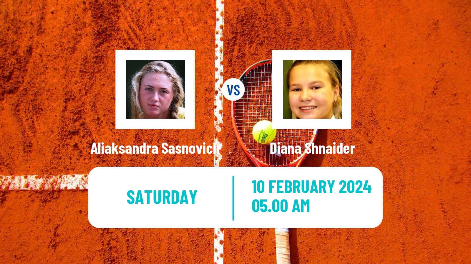 Tennis WTA Doha Aliaksandra Sasnovich - Diana Shnaider