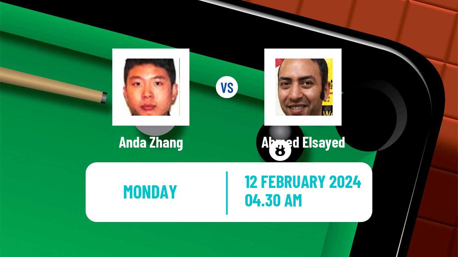 Snooker Welsh Open Anda Zhang - Ahmed Elsayed