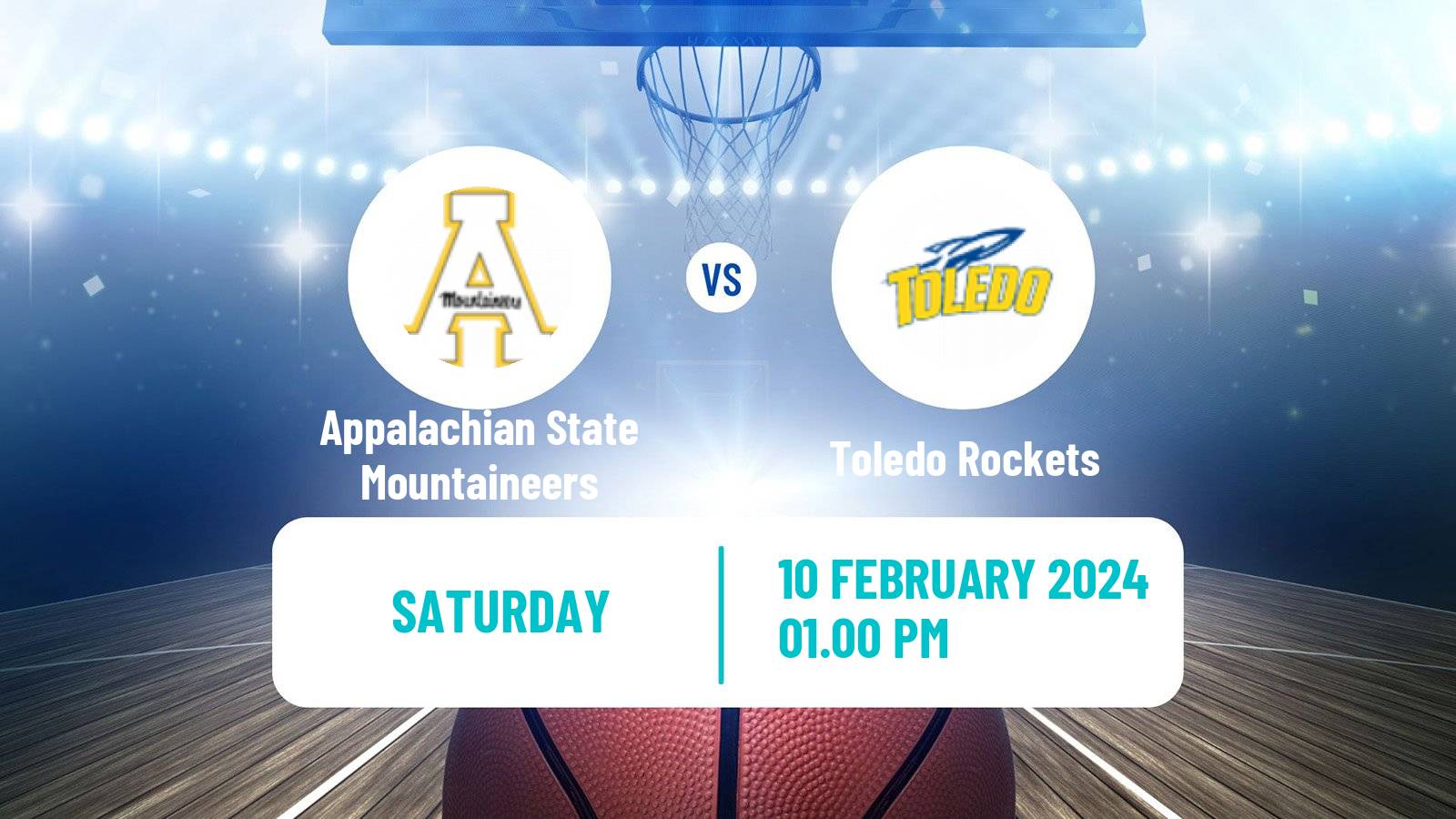 Basketball NCAA College Basketball Appalachian State Mountaineers - Toledo Rockets