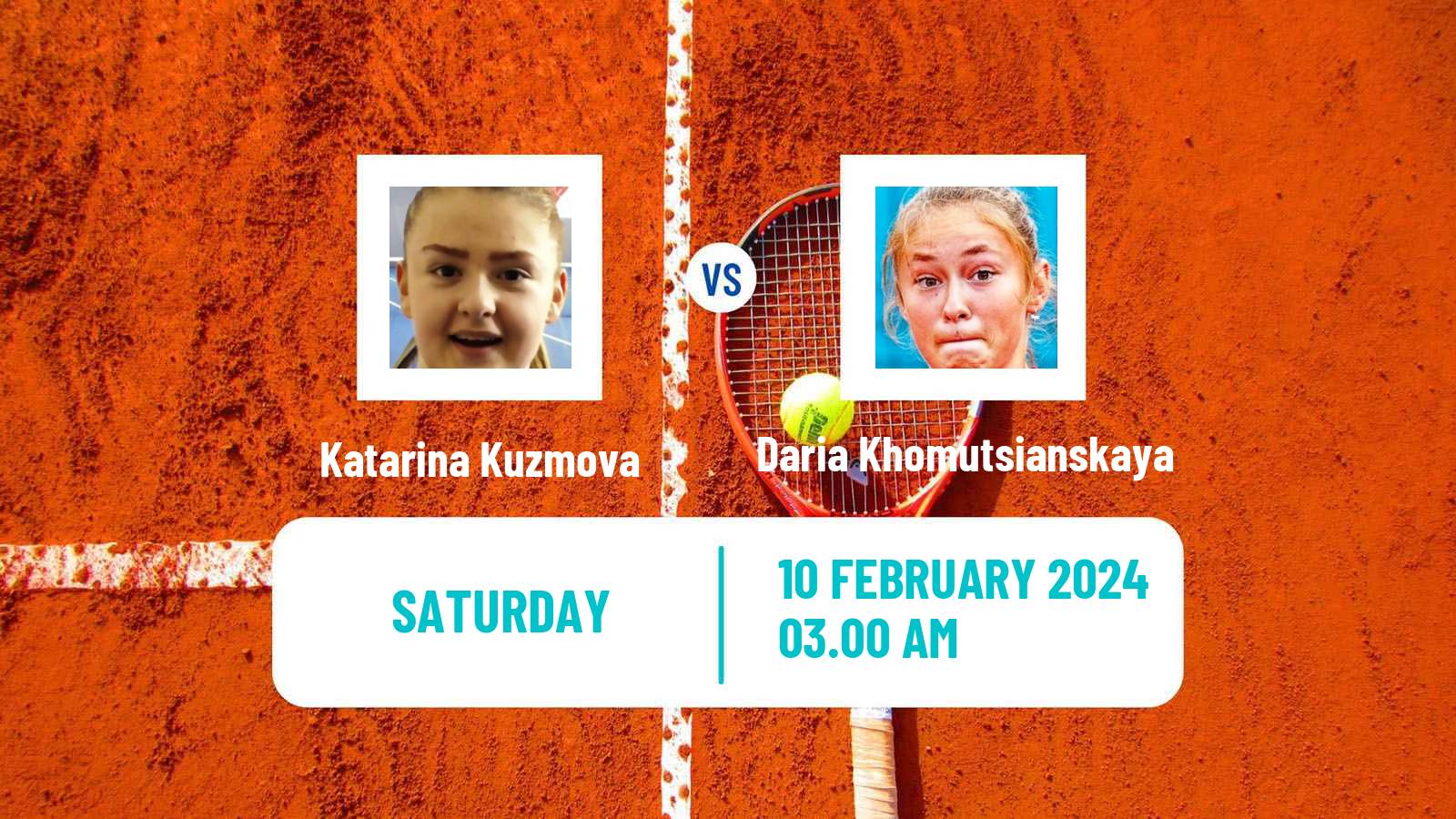 Tennis ITF W15 Sharm Elsheikh Women Katarina Kuzmova - Daria Khomutsianskaya