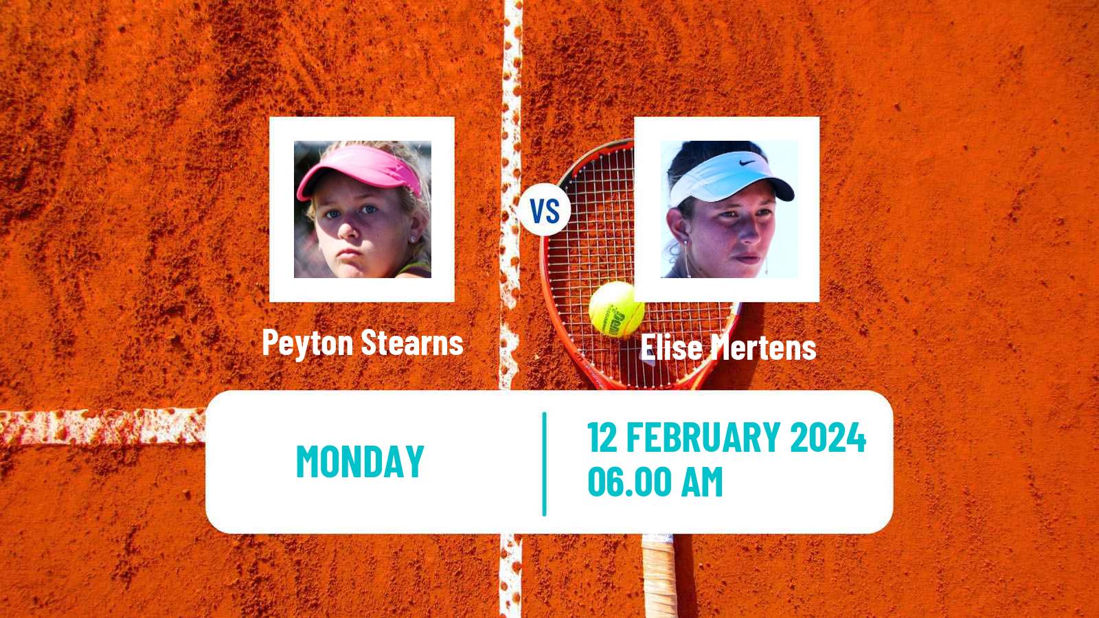 Tennis WTA Doha Peyton Stearns - Elise Mertens
