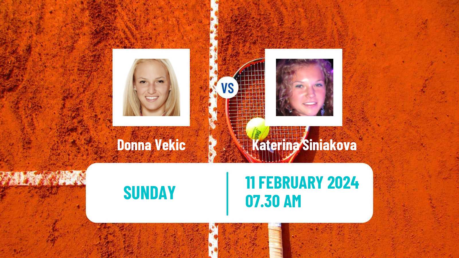 Tennis WTA Doha Donna Vekic - Katerina Siniakova