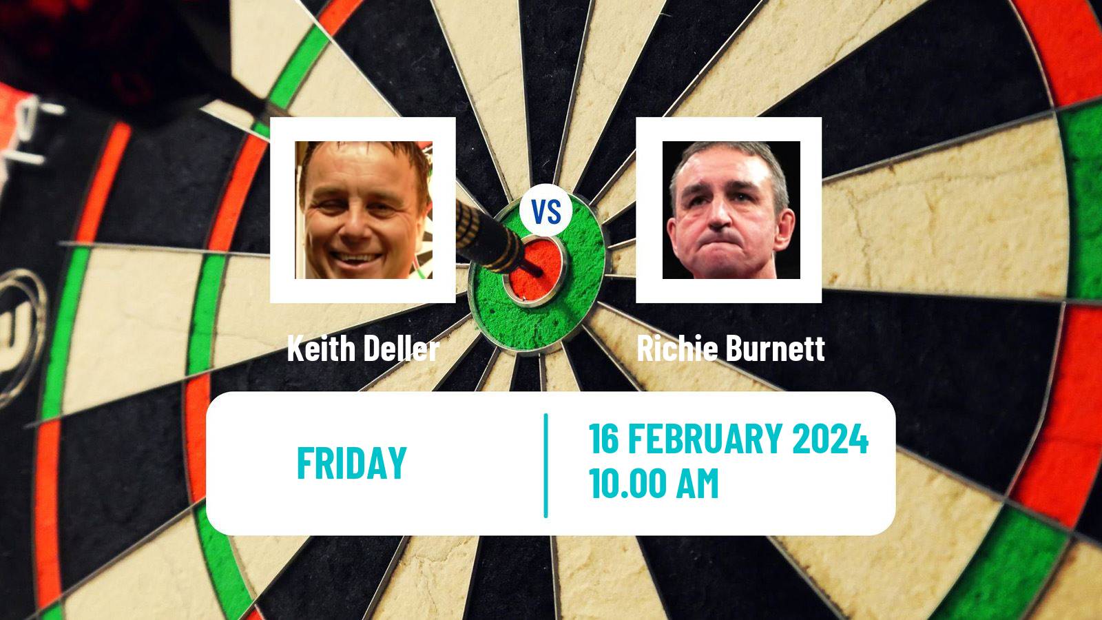 Darts World Seniors Championship Keith Deller - Richie Burnett