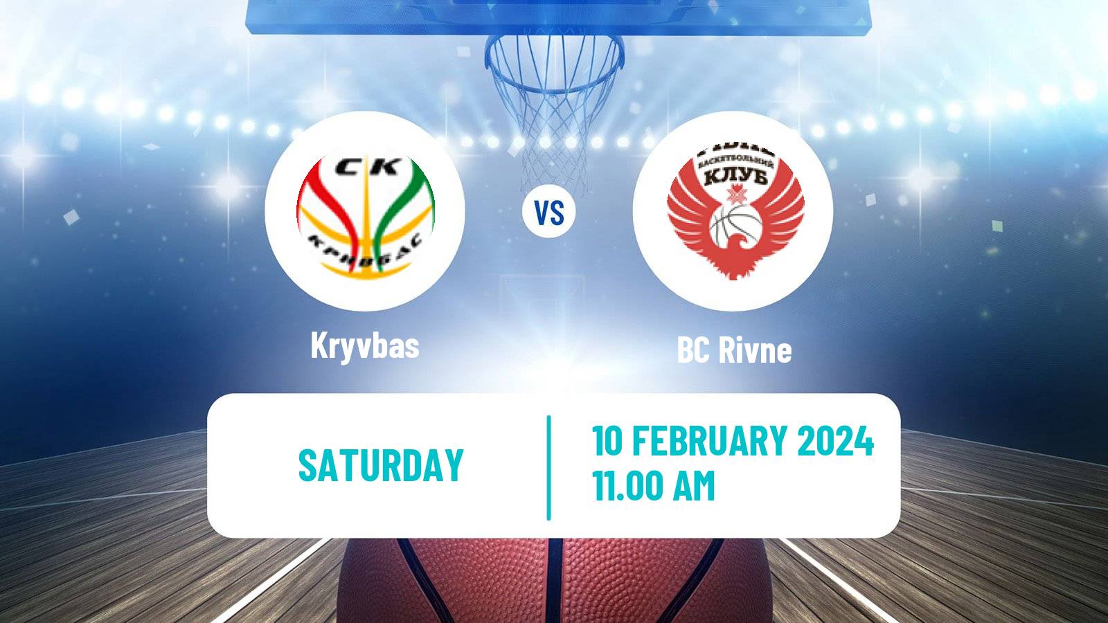 Basketball Ukrainian FBU Super League Kryvbas - Rivne
