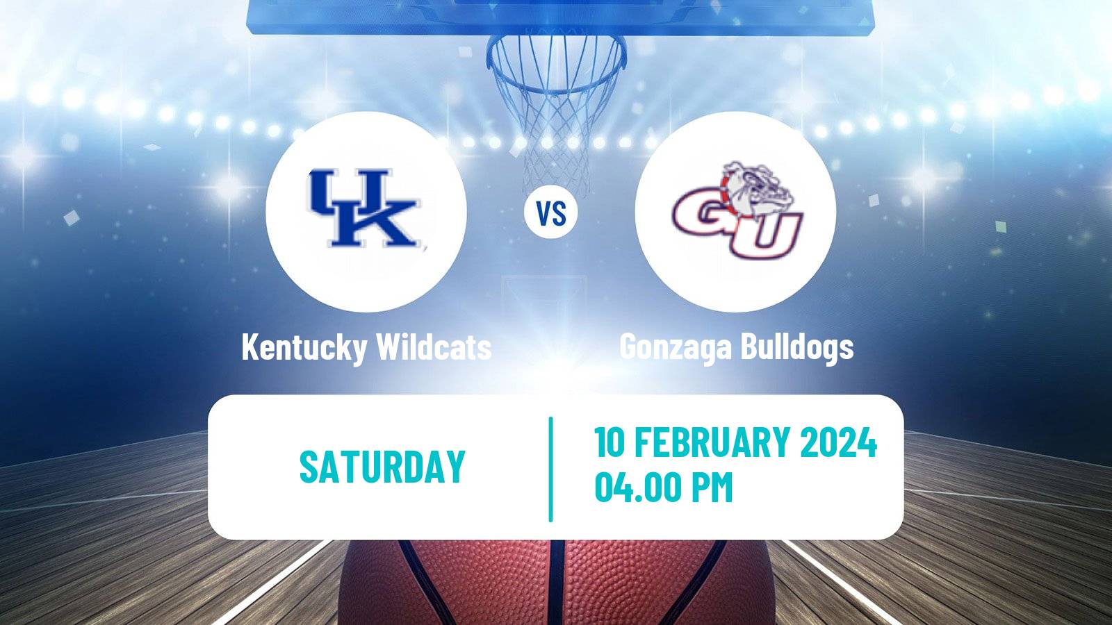 Basketball NCAA College Basketball Kentucky Wildcats - Gonzaga Bulldogs