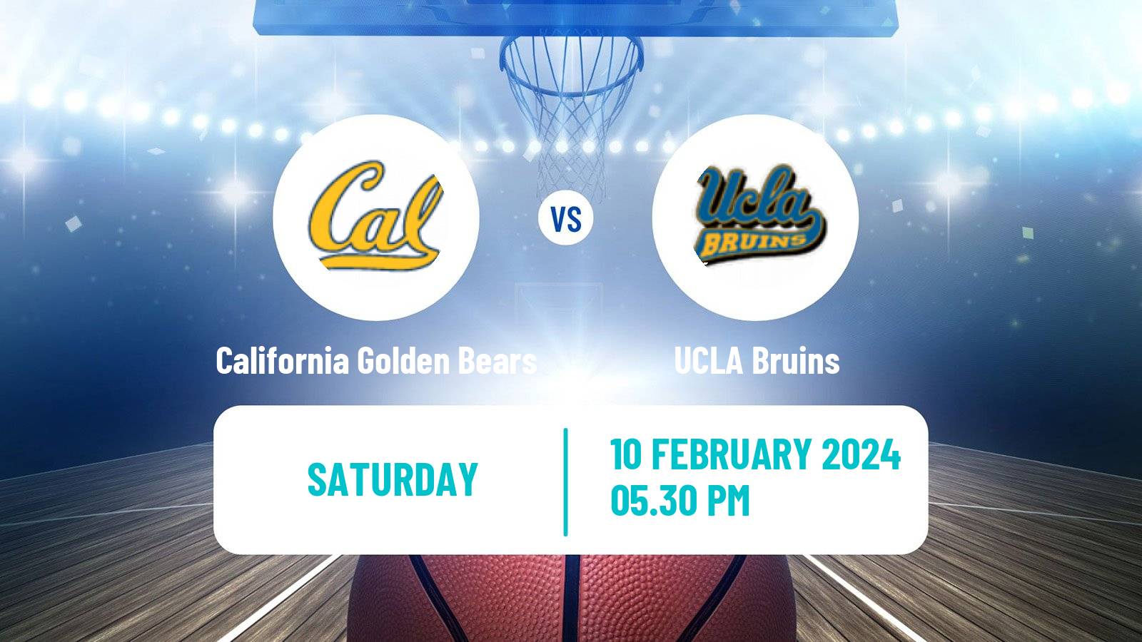Basketball NCAA College Basketball California Golden Bears - UCLA Bruins