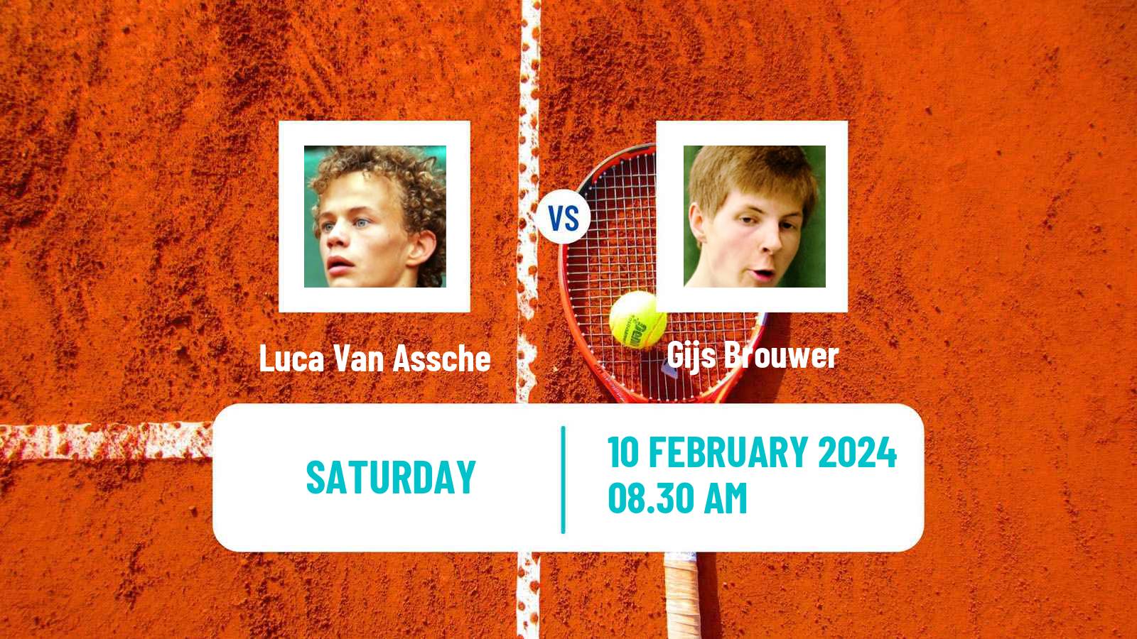 Tennis ATP Rotterdam Luca Van Assche - Gijs Brouwer