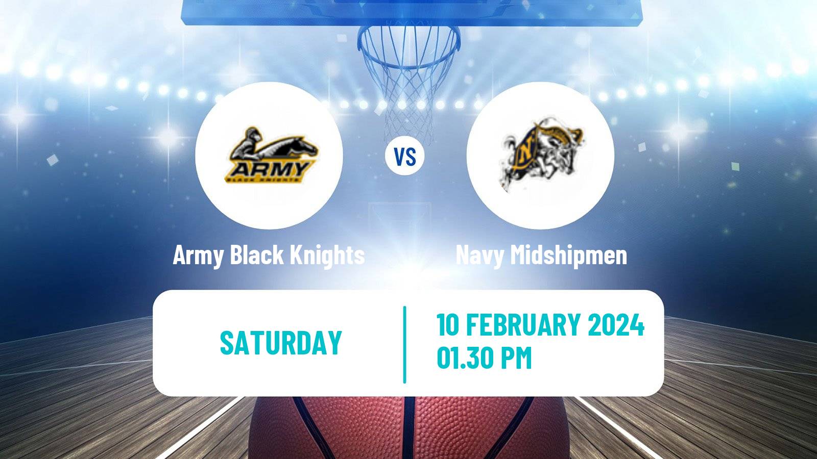 Basketball NCAA College Basketball Army Black Knights - Navy Midshipmen
