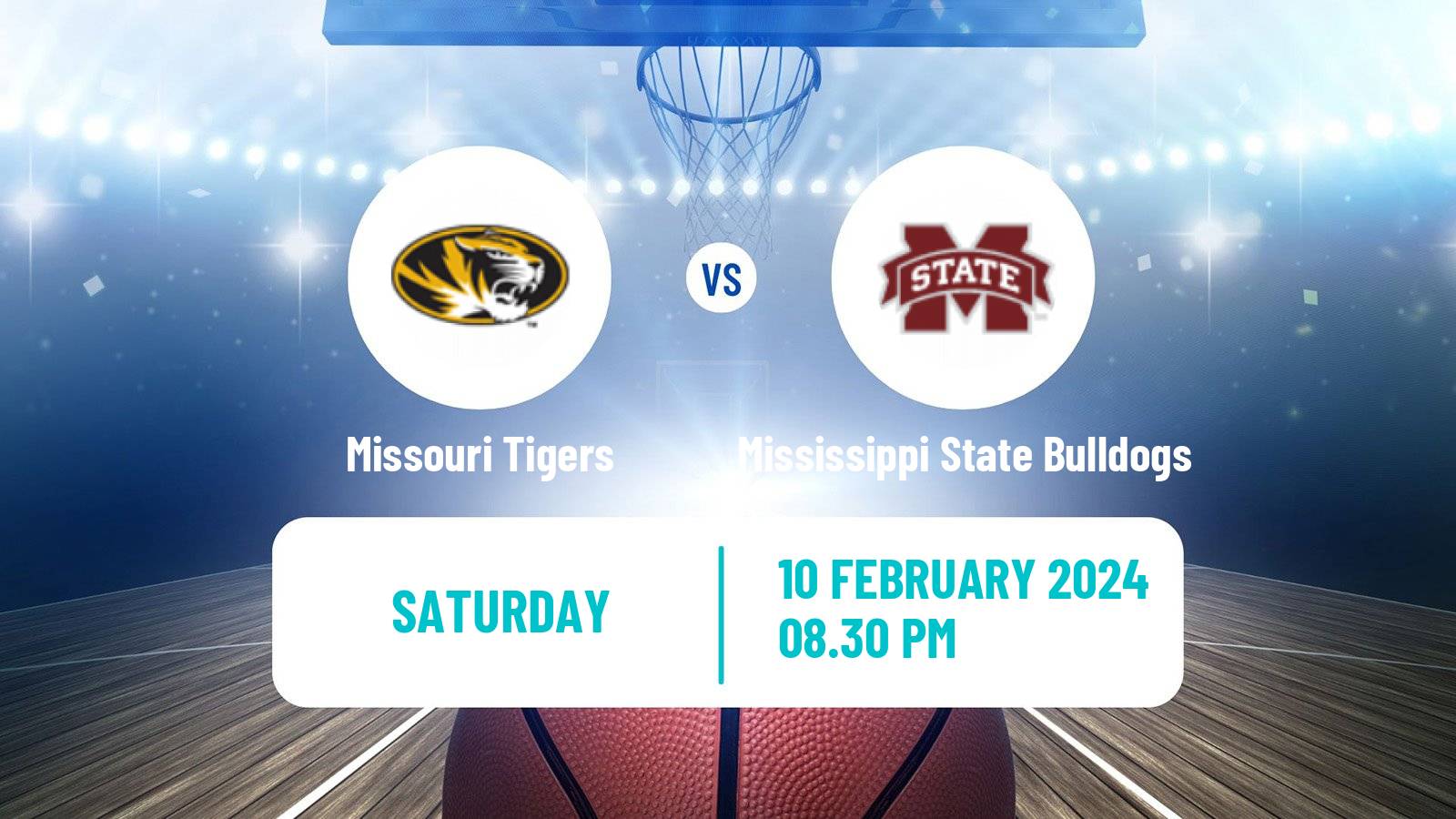 Basketball NCAA College Basketball Missouri Tigers - Mississippi State Bulldogs
