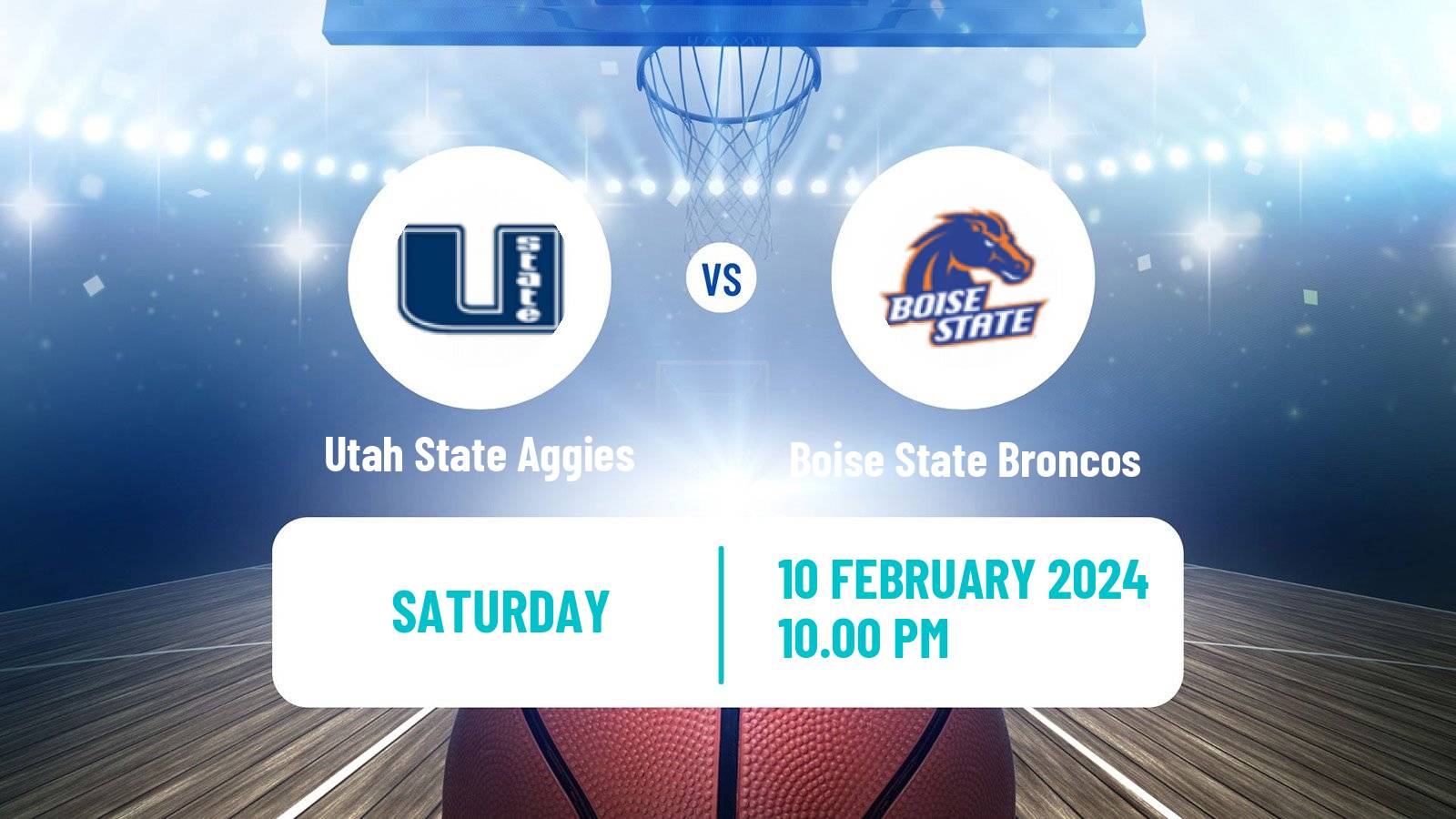 Basketball NCAA College Basketball Utah State Aggies - Boise State Broncos