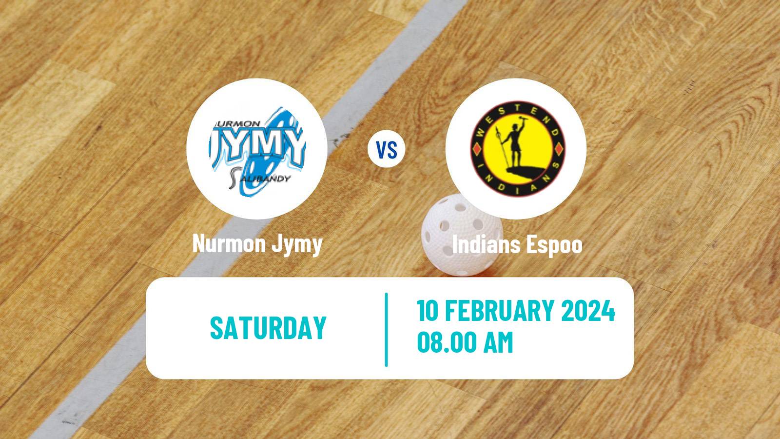 Floorball Finnish F-Liiga Nurmon Jymy - Indians Espoo