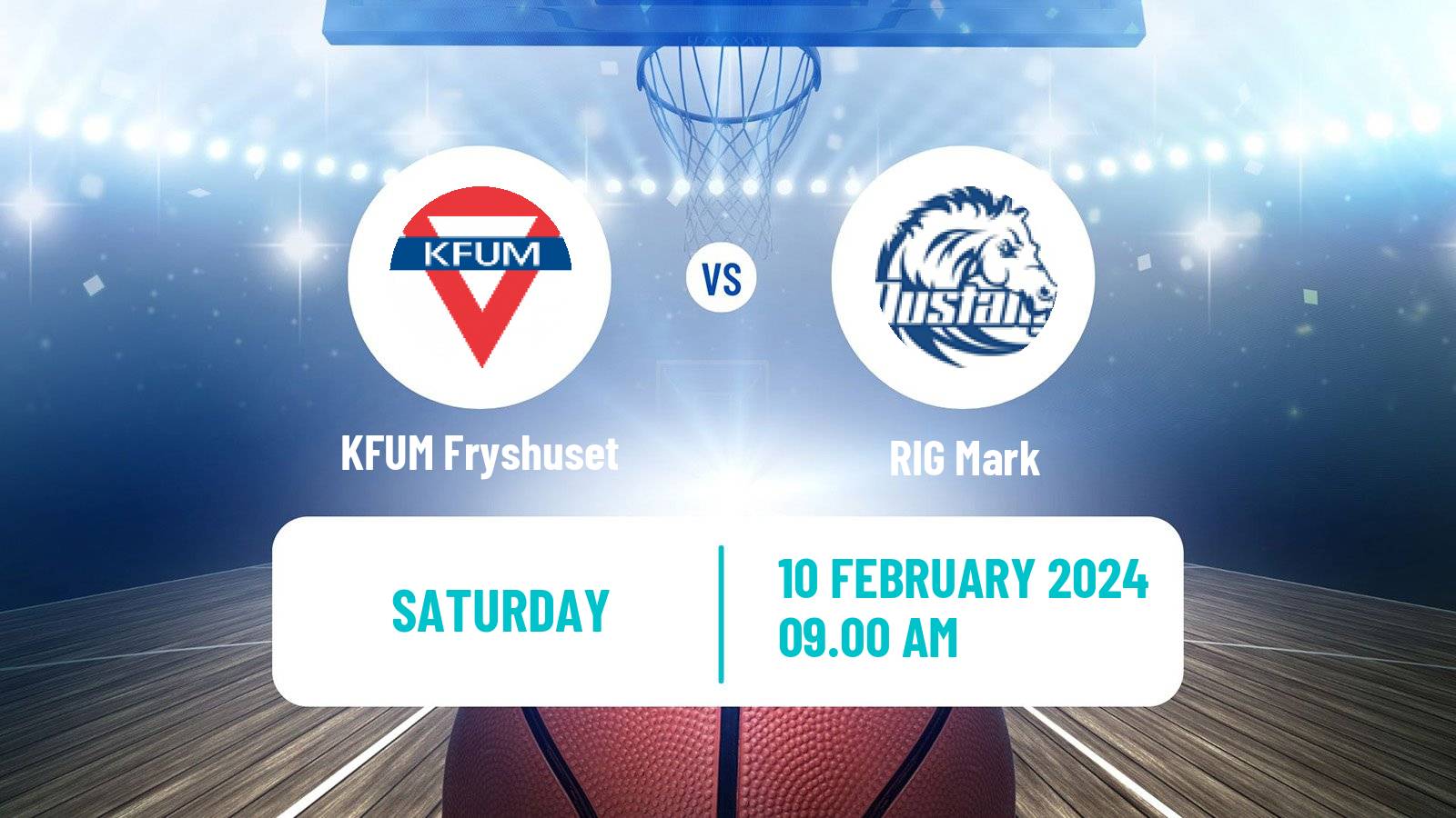 Basketball Swedish Superettan Basketball KFUM Fryshuset - RIG Mark