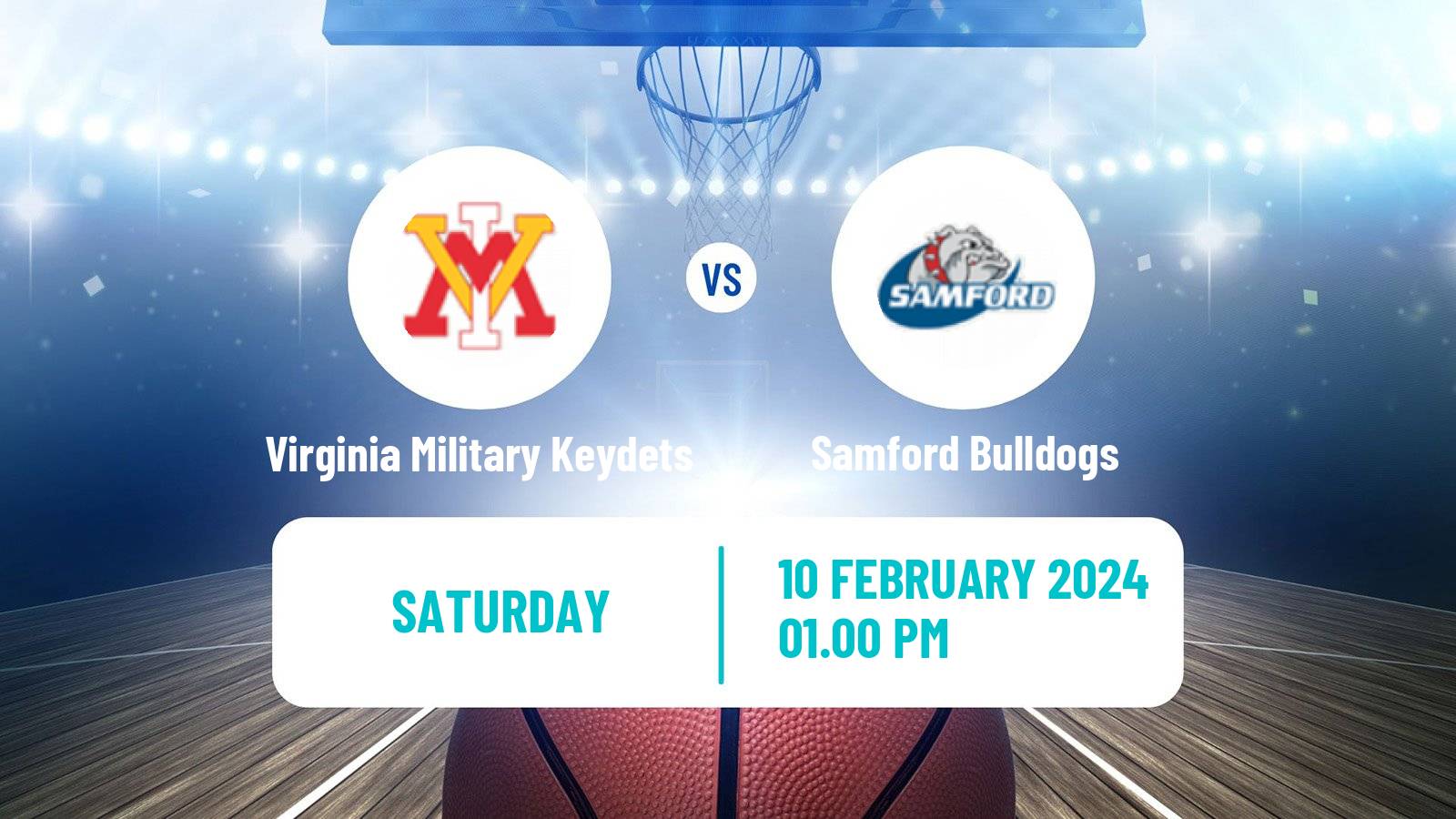 Basketball NCAA College Basketball Virginia Military Keydets - Samford Bulldogs