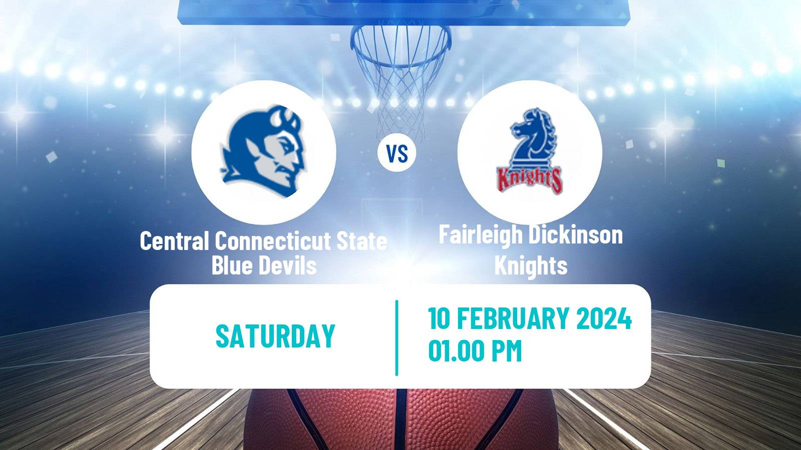 Basketball NCAA College Basketball Central Connecticut State Blue Devils - Fairleigh Dickinson Knights