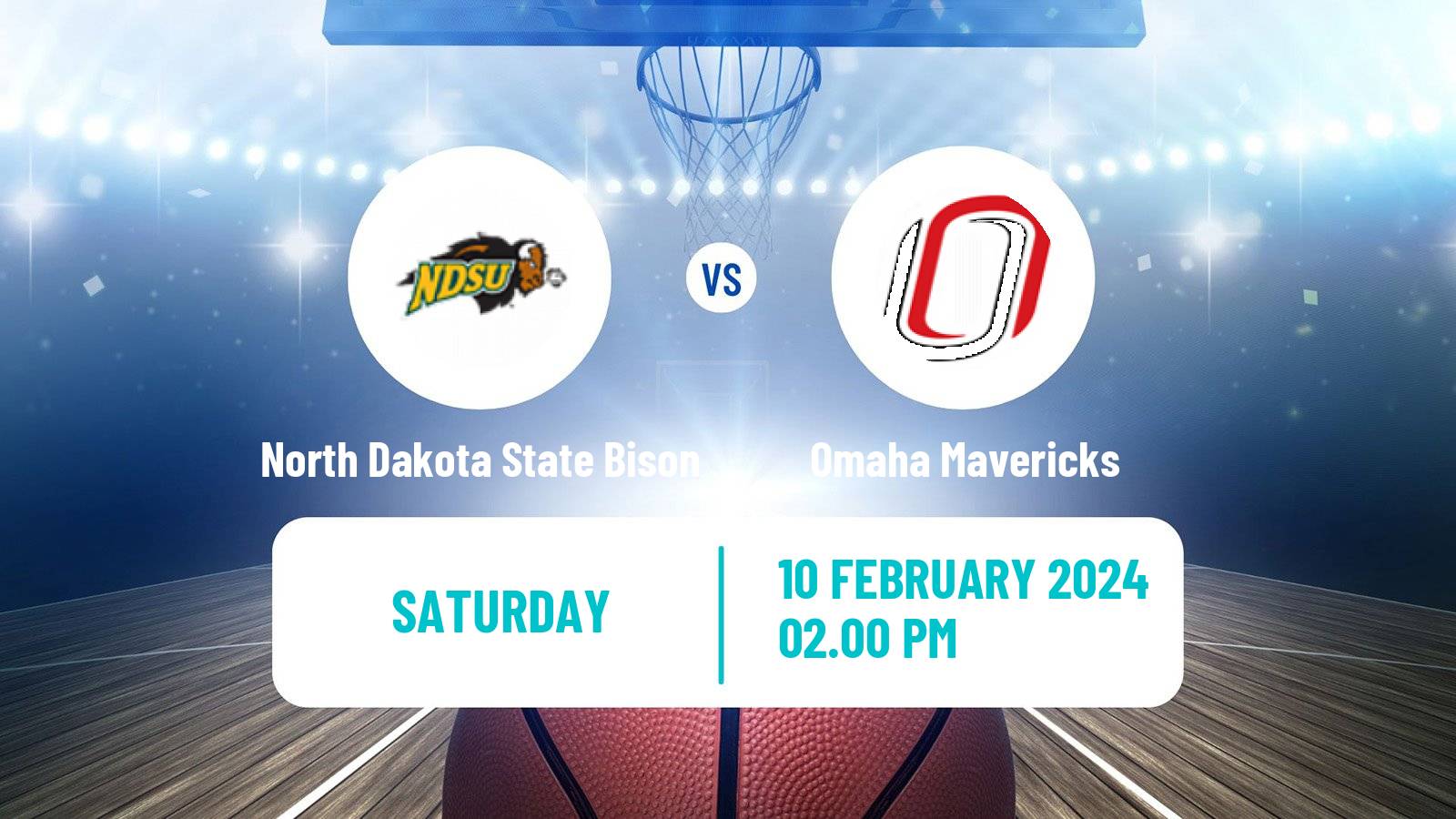 Basketball NCAA College Basketball North Dakota State Bison - Omaha Mavericks