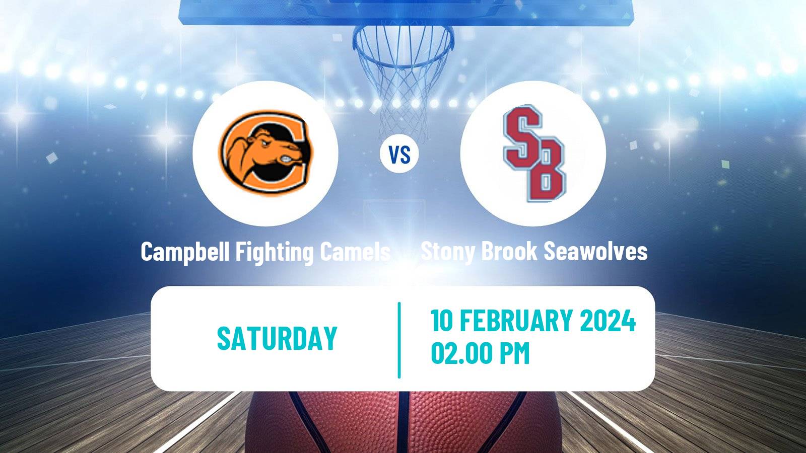 Basketball NCAA College Basketball Campbell Fighting Camels - Stony Brook Seawolves