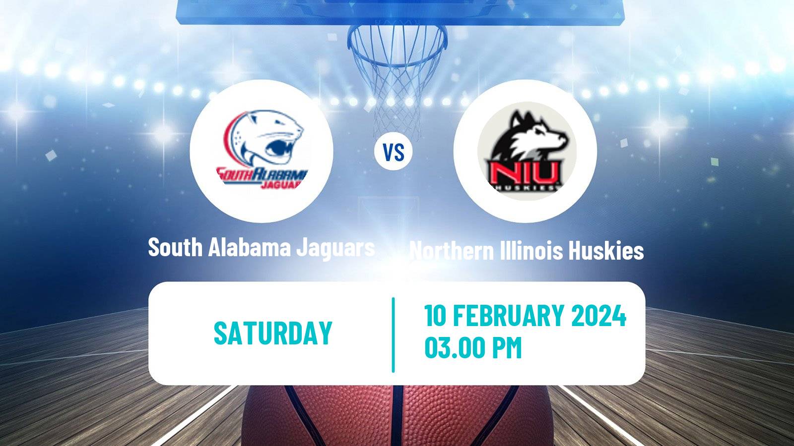 Basketball NCAA College Basketball South Alabama Jaguars - Northern Illinois Huskies