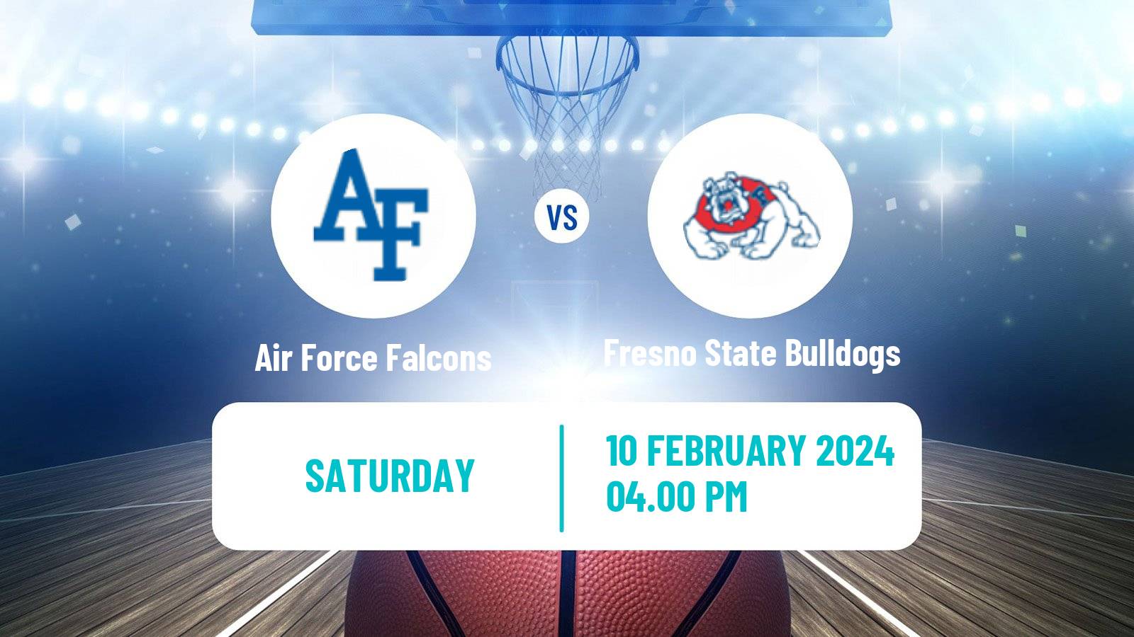 Basketball NCAA College Basketball Air Force Falcons - Fresno State Bulldogs