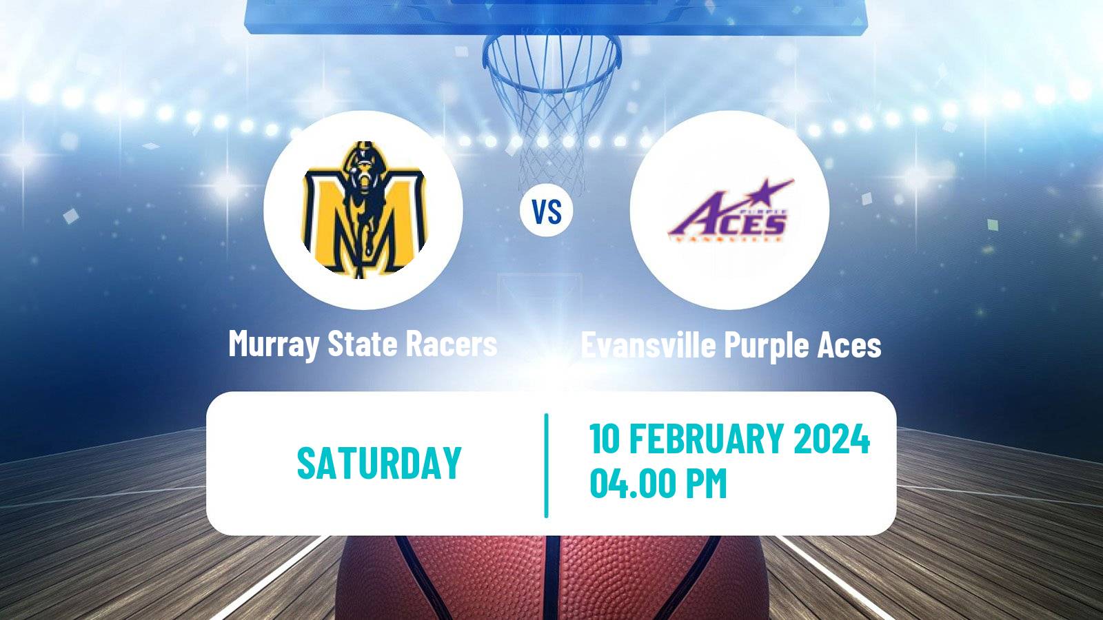 Basketball NCAA College Basketball Murray State Racers - Evansville Purple Aces